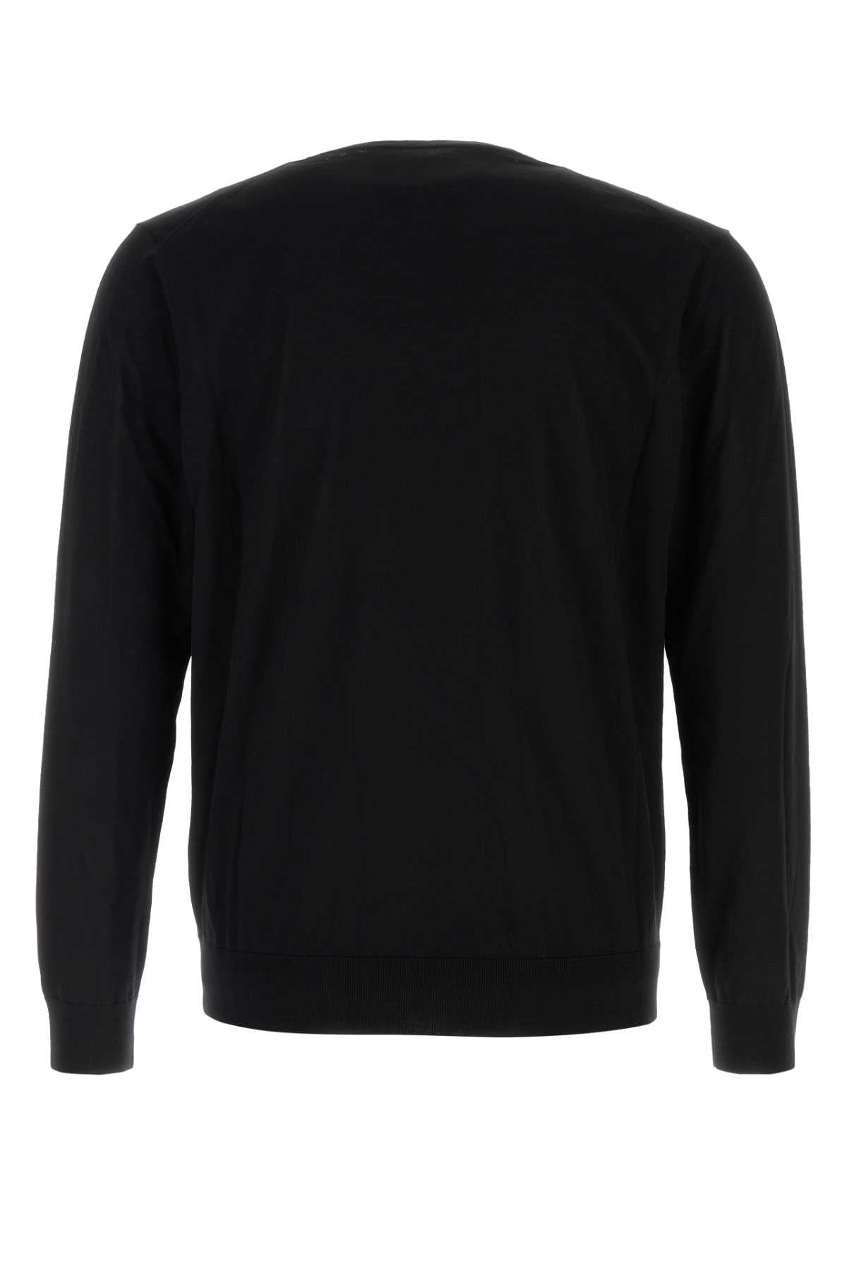 Black Wool Sweater F0002 Exterior: Virgin Maglieria