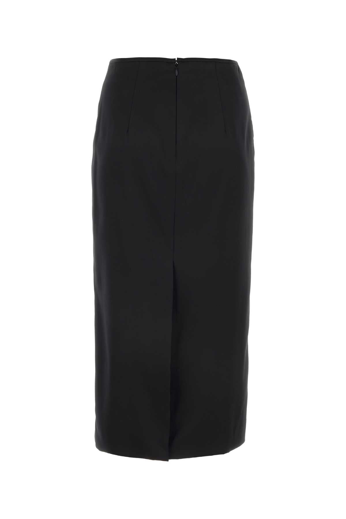 Black Stretch Silk Skirt Nero Ea Se Gonne