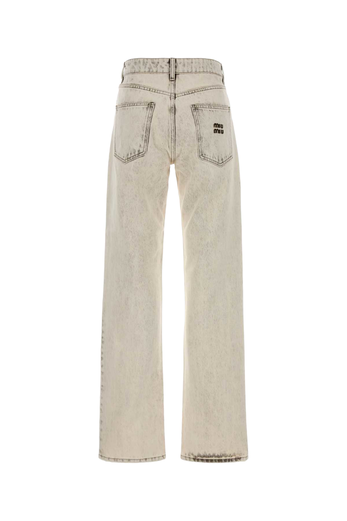 Ivory Denim Jeans Bianco Exterior: Cotton