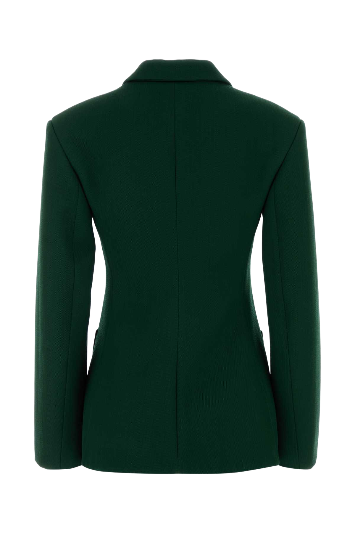 Dark Green Wool Blend Blazer Giacche E Gilet