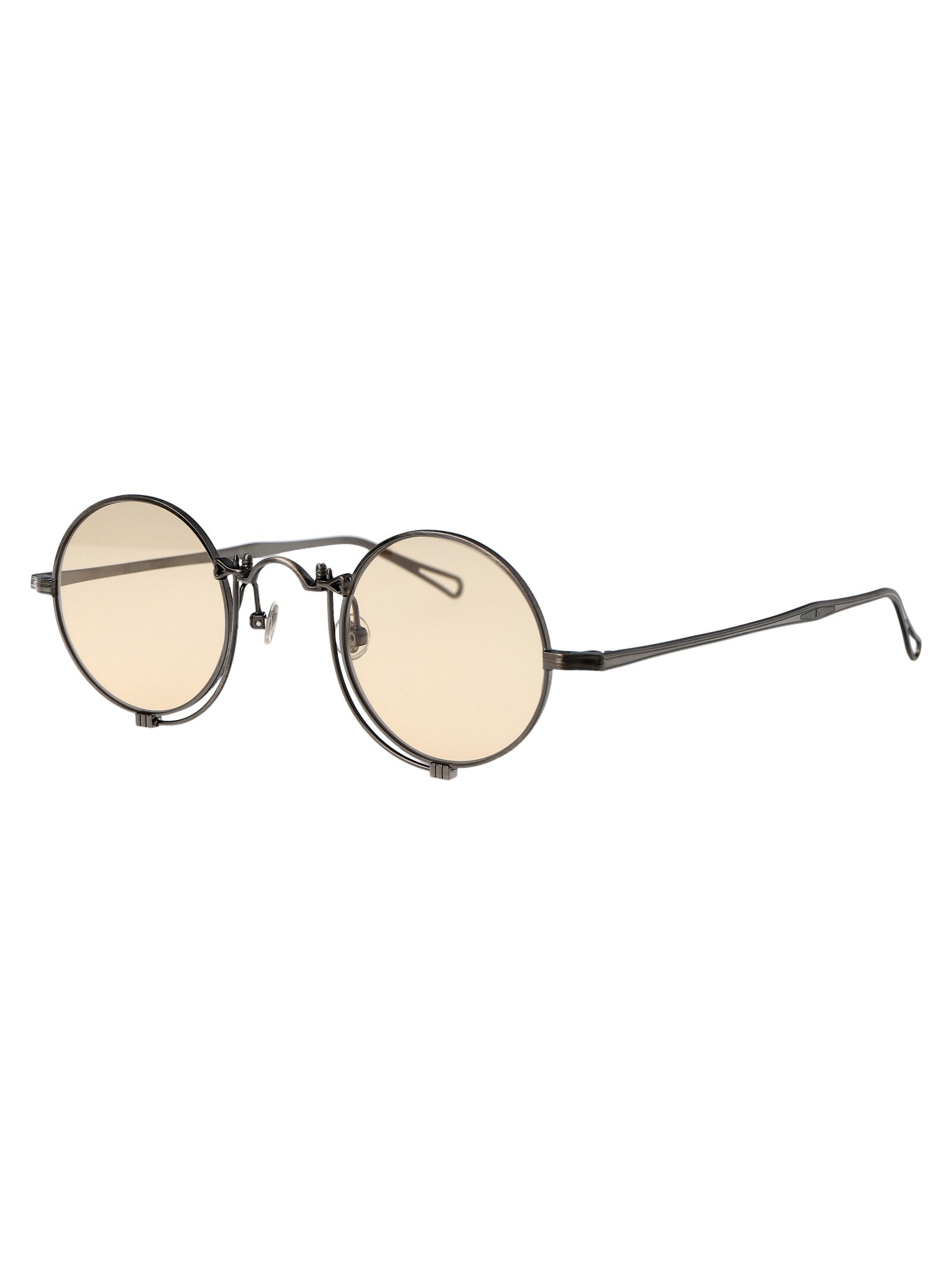 10601h As Antique Silver Café Brown Metal Sunglasses
