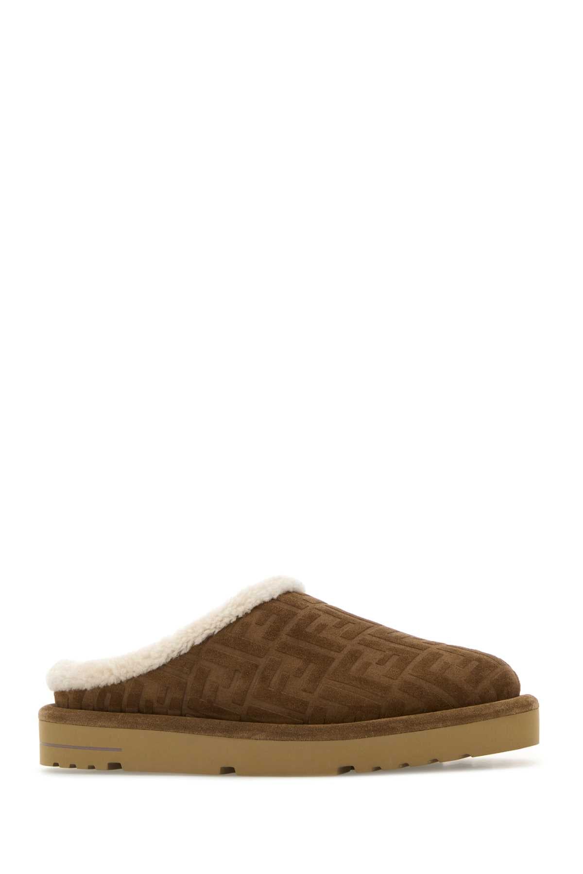 Brown Suede Slippers