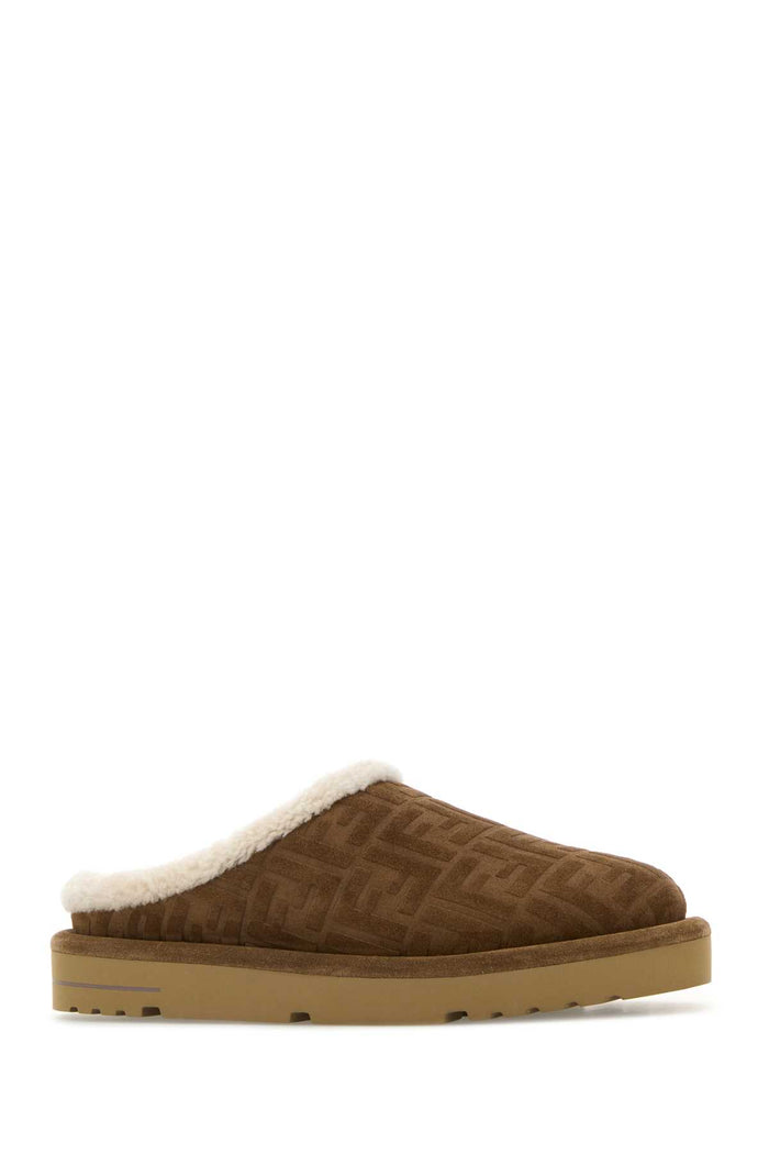 Brown Suede Slippers