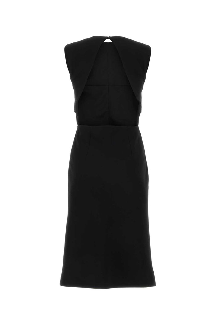Black Stretch Polyester Mirto Dress Nero Abiti