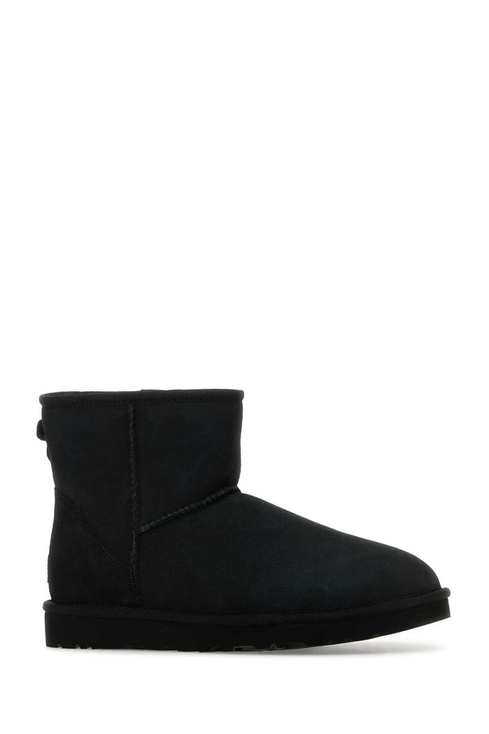 Black Suede Classic Mini Ii Ankle Boots Upper Material Twinface Stivali