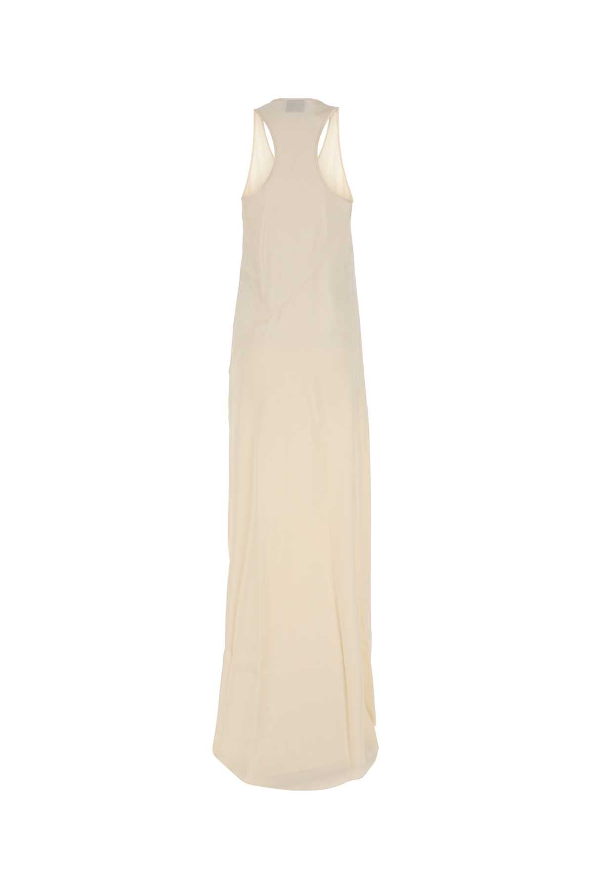 Ivory Satin Long Dress 9002 Exterior: Viscose Abiti Lunghi