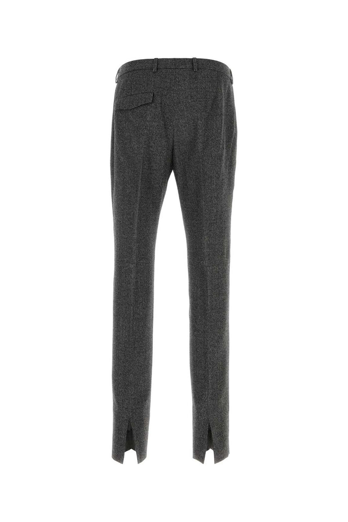 Melange Charcoal Wool Pant Blackwhite Exterior: Pantaloni