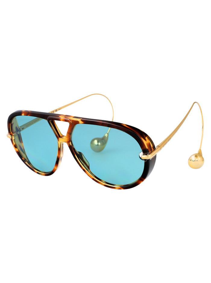 Bv1273s Havana-gold-green Metal Sunglasses