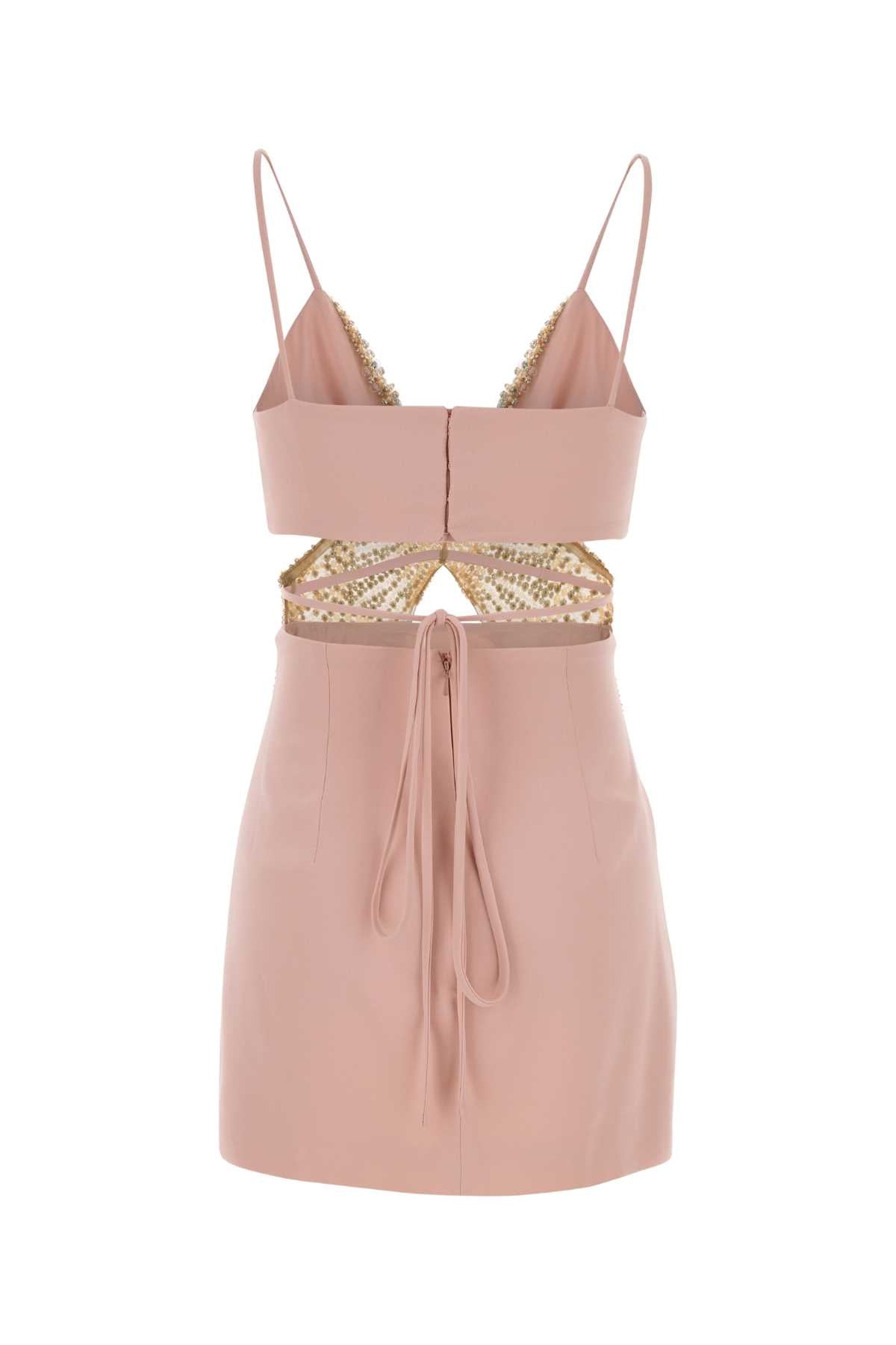 Pastel Pink Crepe Zilia Mini Dress Makeup030 Abiti