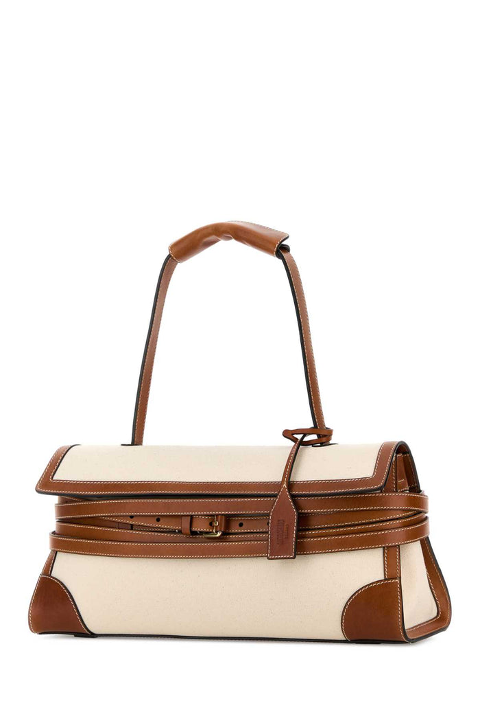 Sand Canvas Shoulder Bag Naturalecuoio Borse A Mano