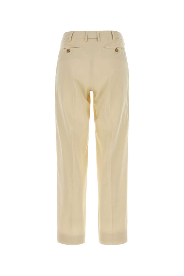 Cream Cotton Emma Pant Burro Exterior: Pantaloni