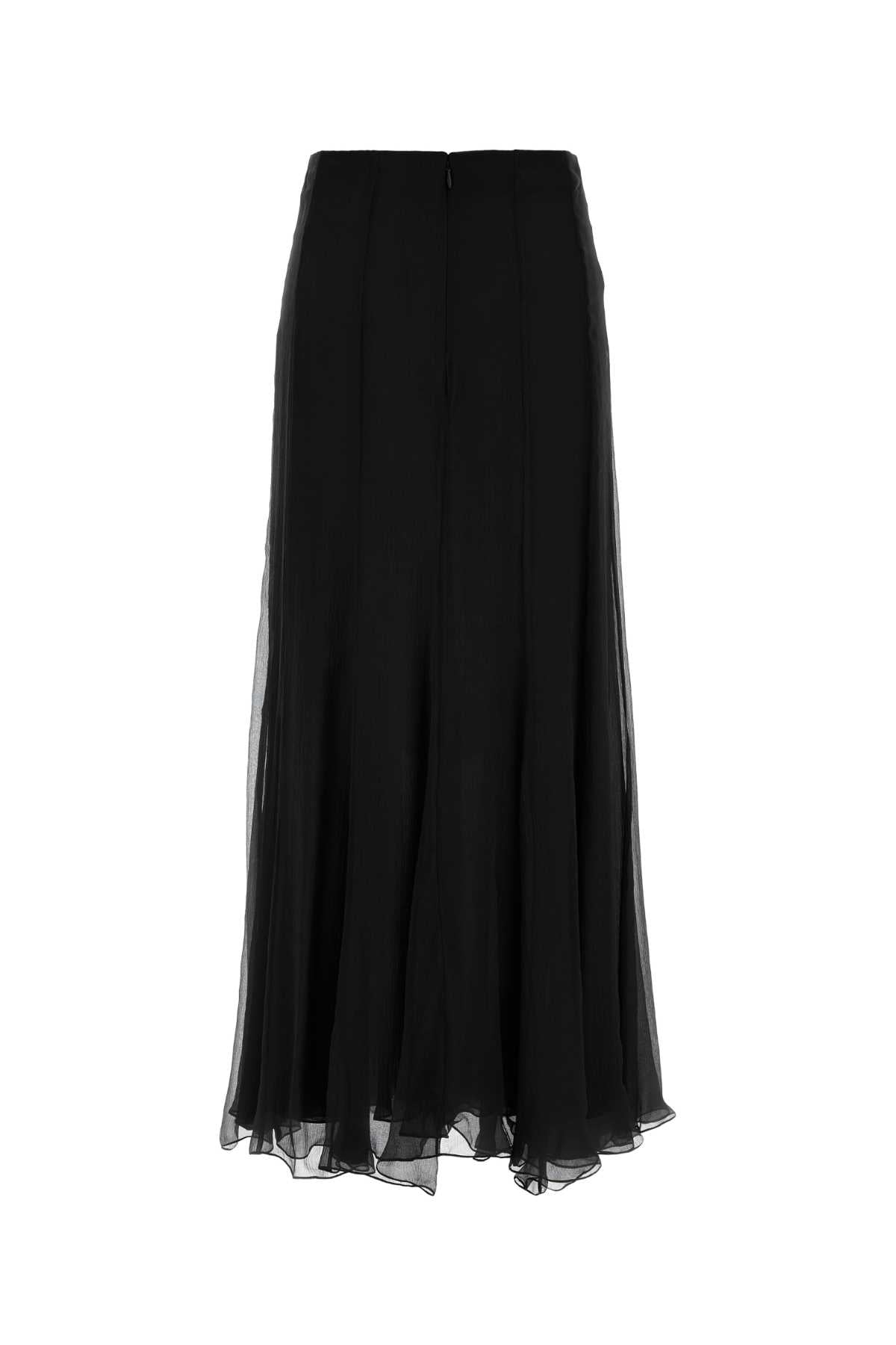 Black Chiffon Skirt Gonne