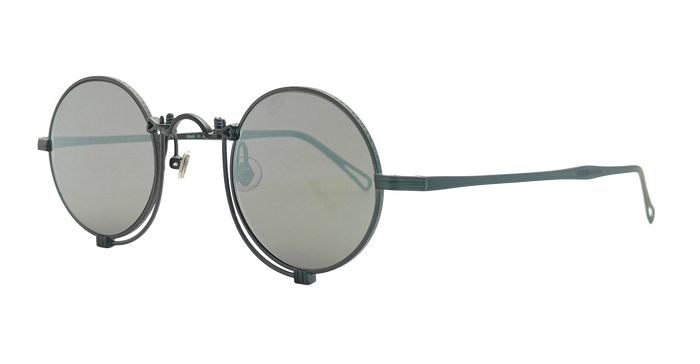 10601h - Matte Black Silver Mirror Nd Titanium Sunglasses