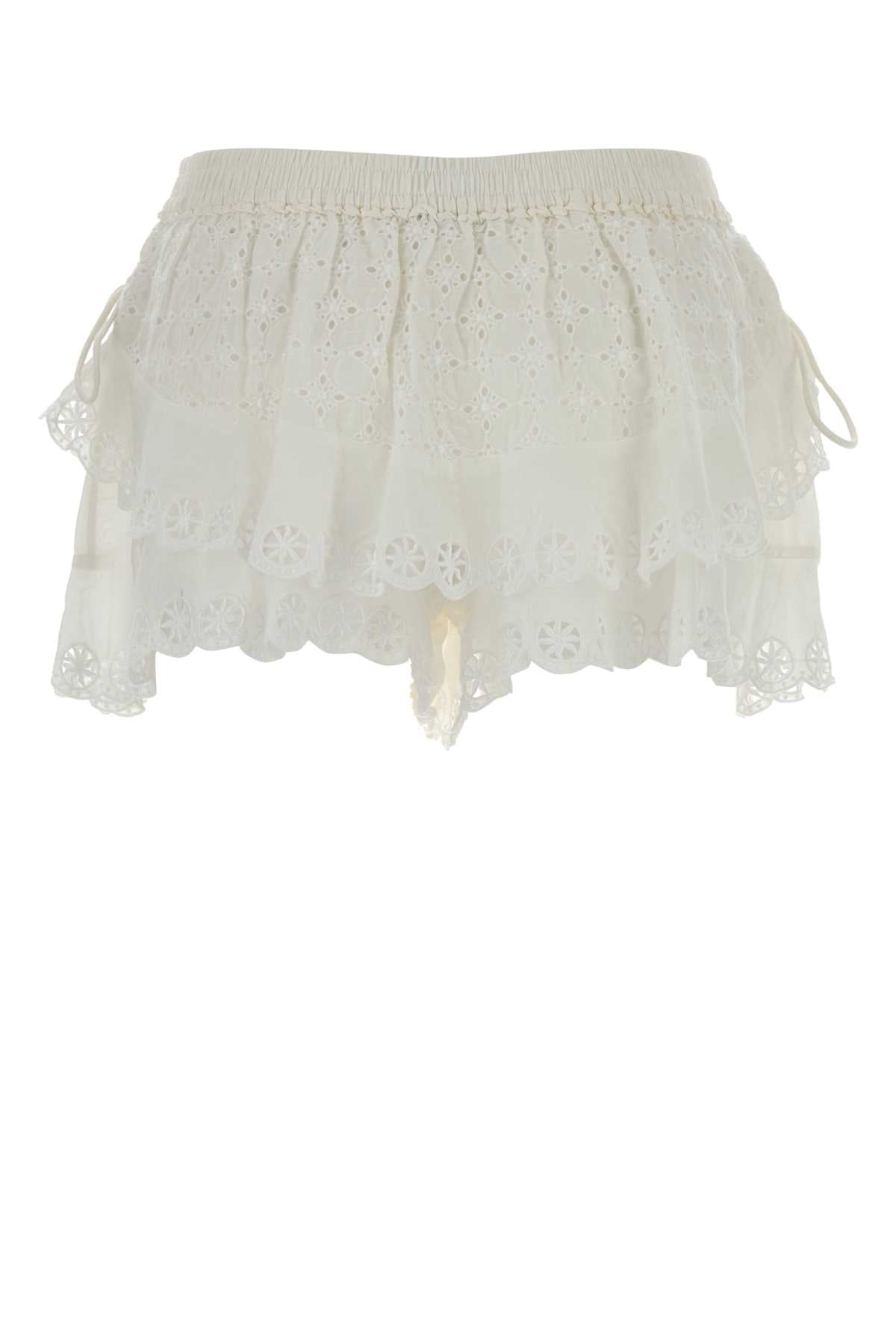 White Exterior: Cotton Silk Short