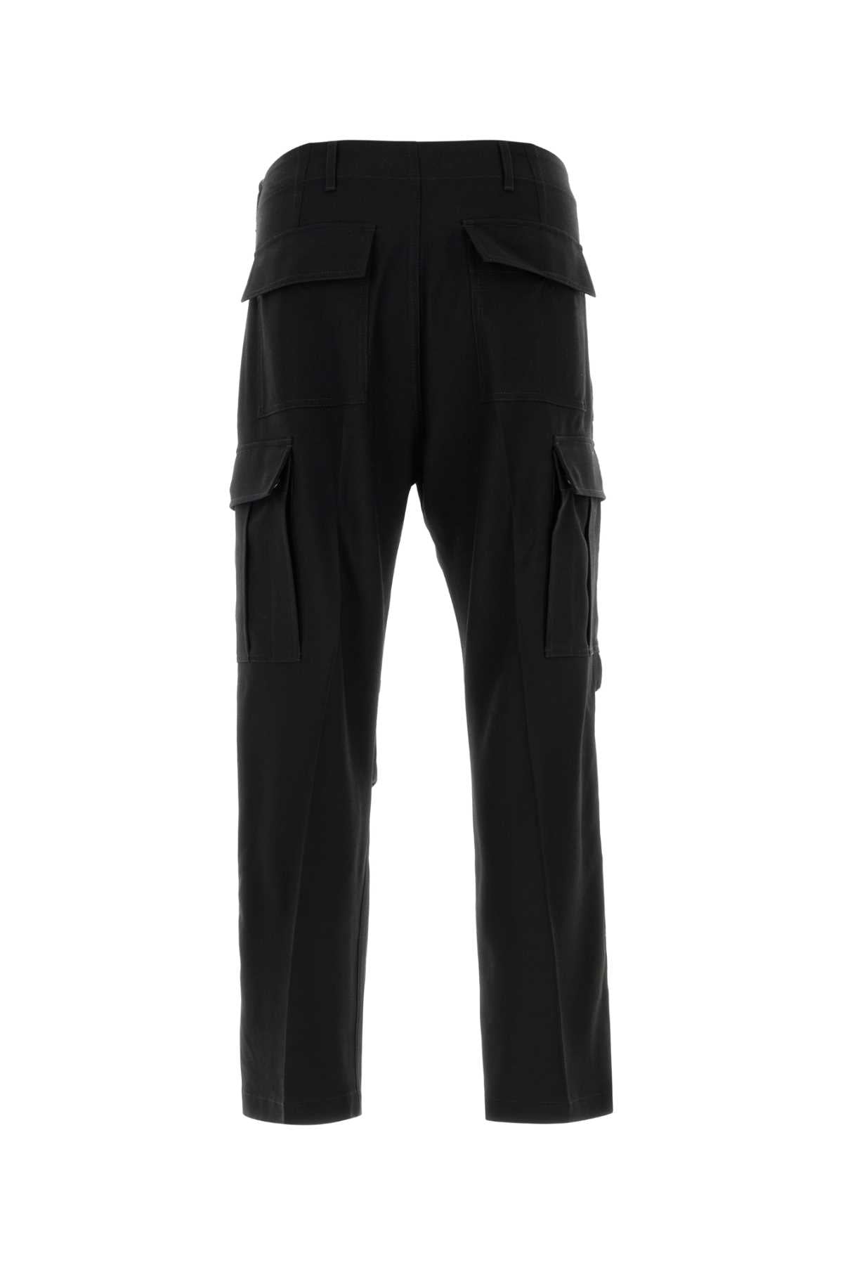 Scc004fmw084 Naa Black Virgin Wool Cashmere Silk Pantaloni
