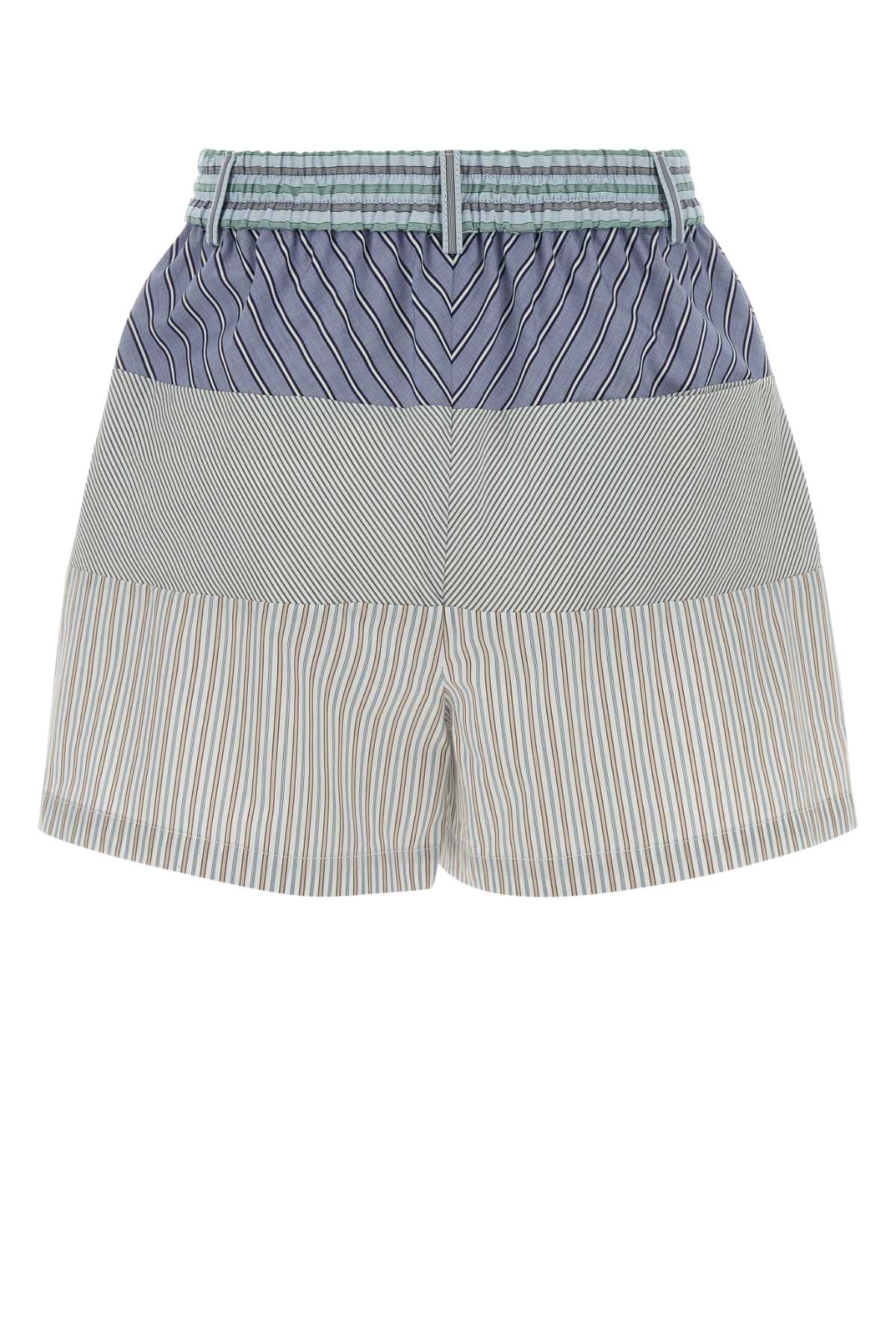 Embroidered Poplin Shorts Fantasiavarianteunica Exterior: Cotton Pantaloni
