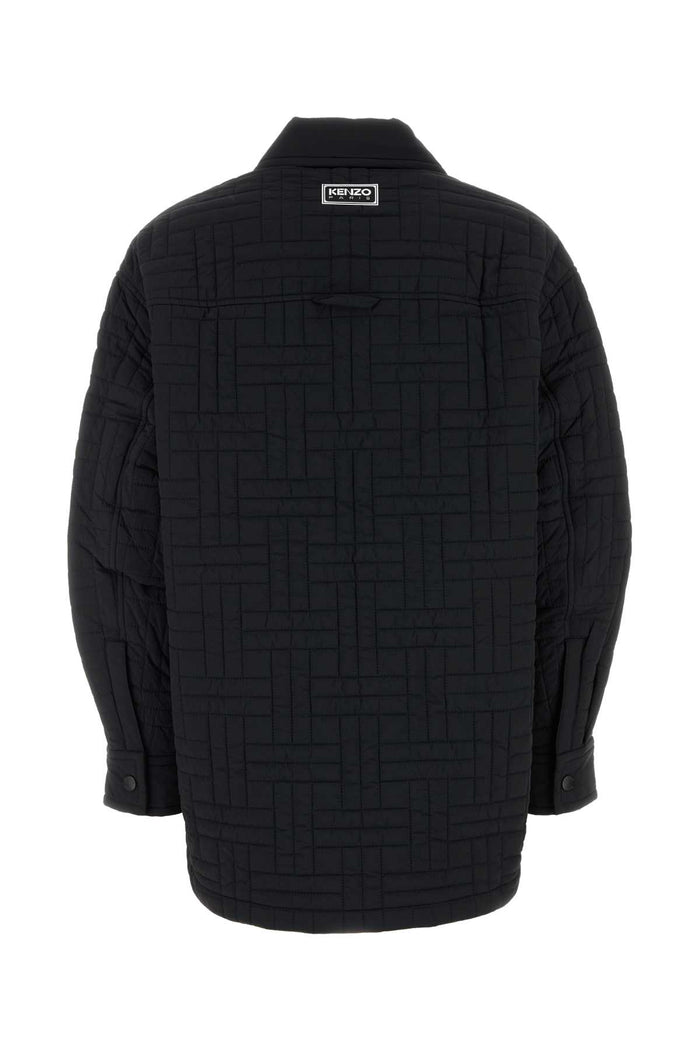 Black Nylon Oversize Jacket Giubbini