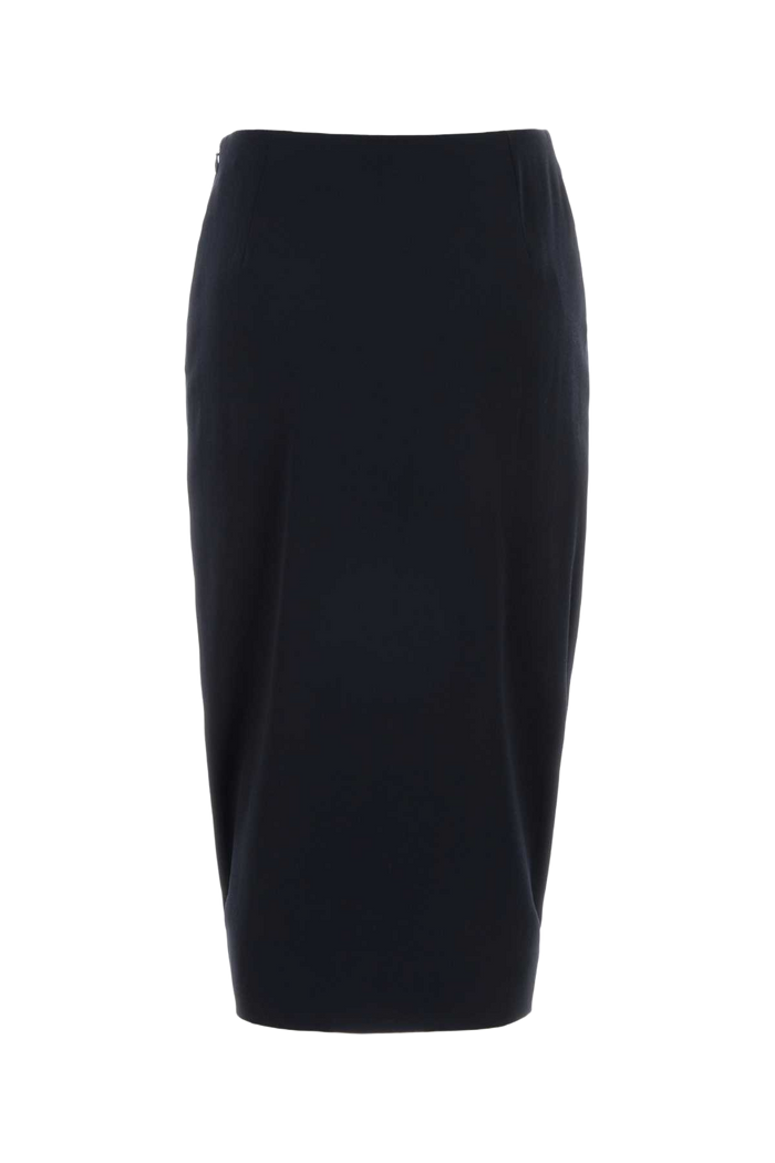 Midnight Blue Stretch Crepe Skirt Navydenim Gonne
