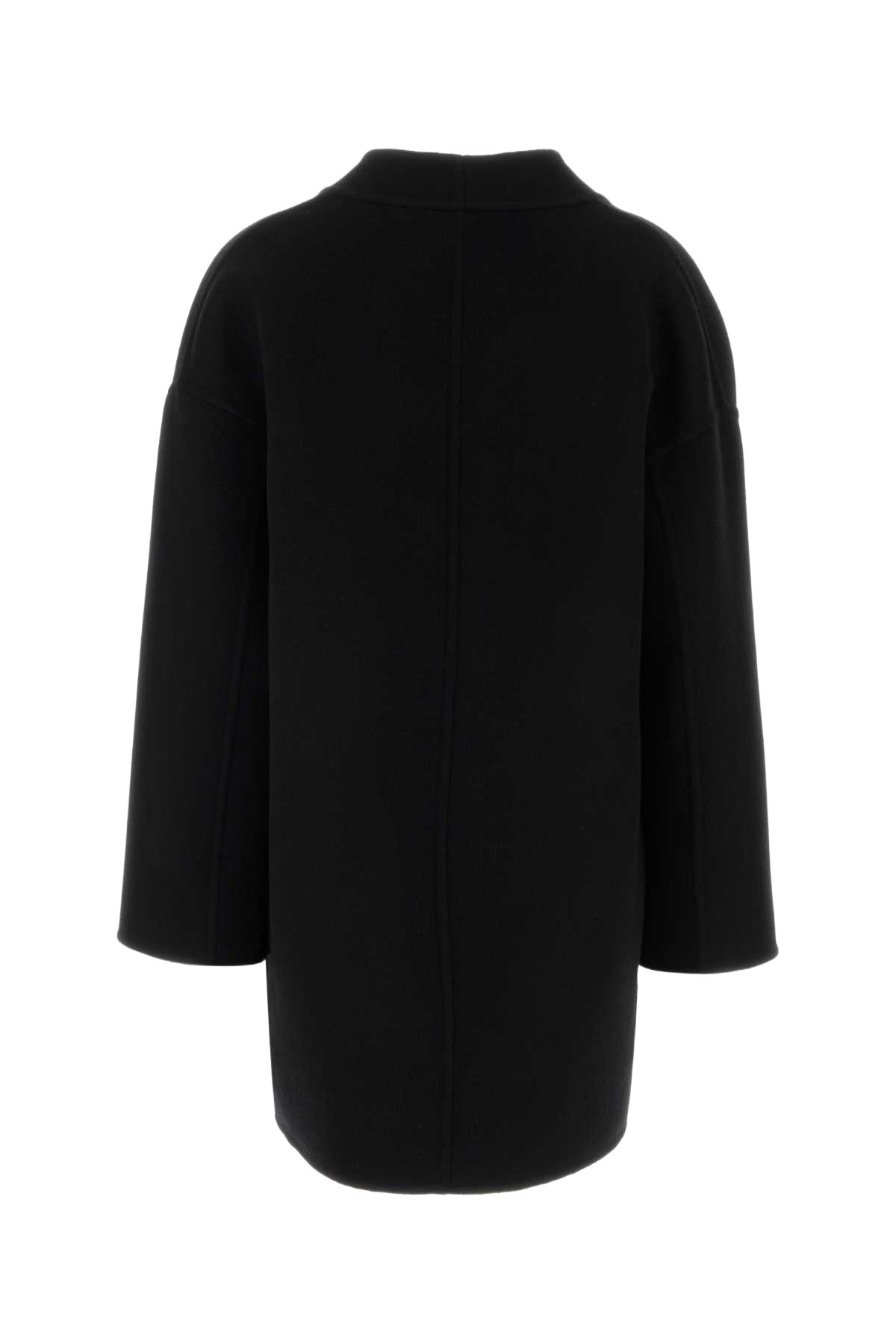 Black Wool Blend Reversible Coat Nerococoanero Mix Cappotti