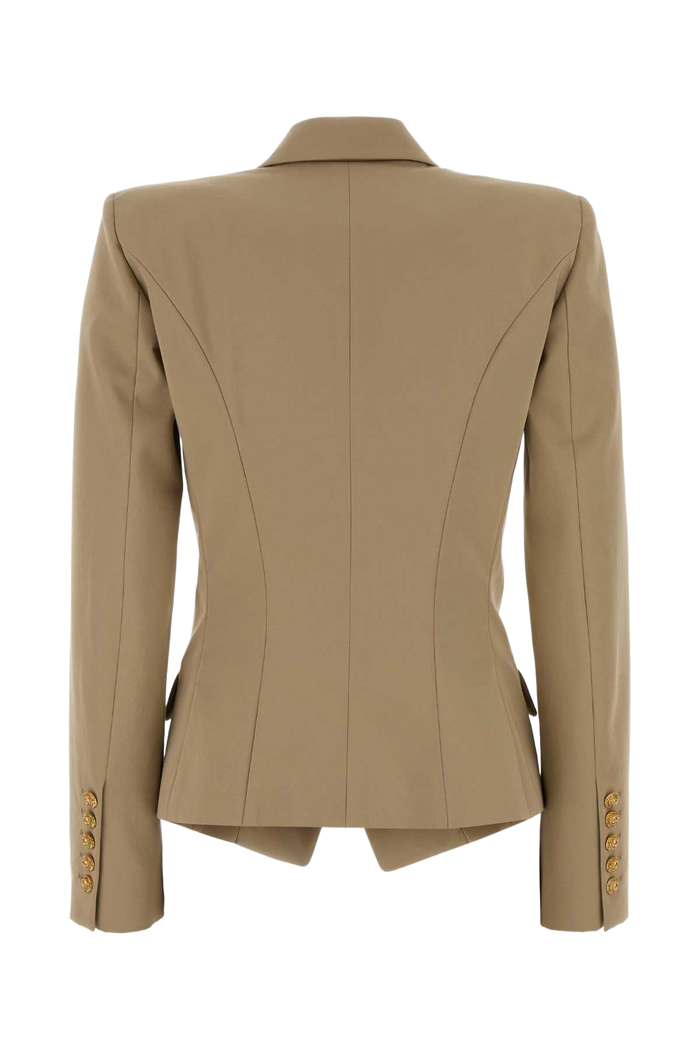 Beige Gabardine Blazer 0an Sable Giacche E Gilet