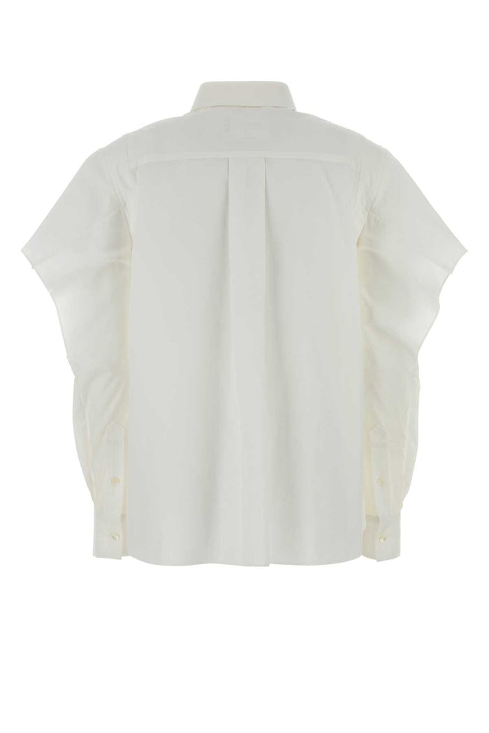 White Poplin Shirt Offwhite Polyester Cotton Camicie