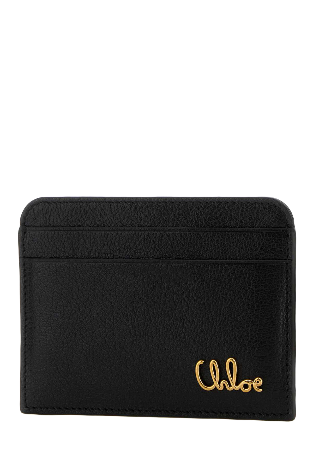 Black Leather Card Holder Portadocumenti