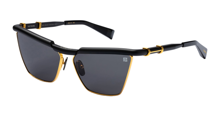 Victoire - Matte Black 12k Gold Nd Acetate Sunglasses