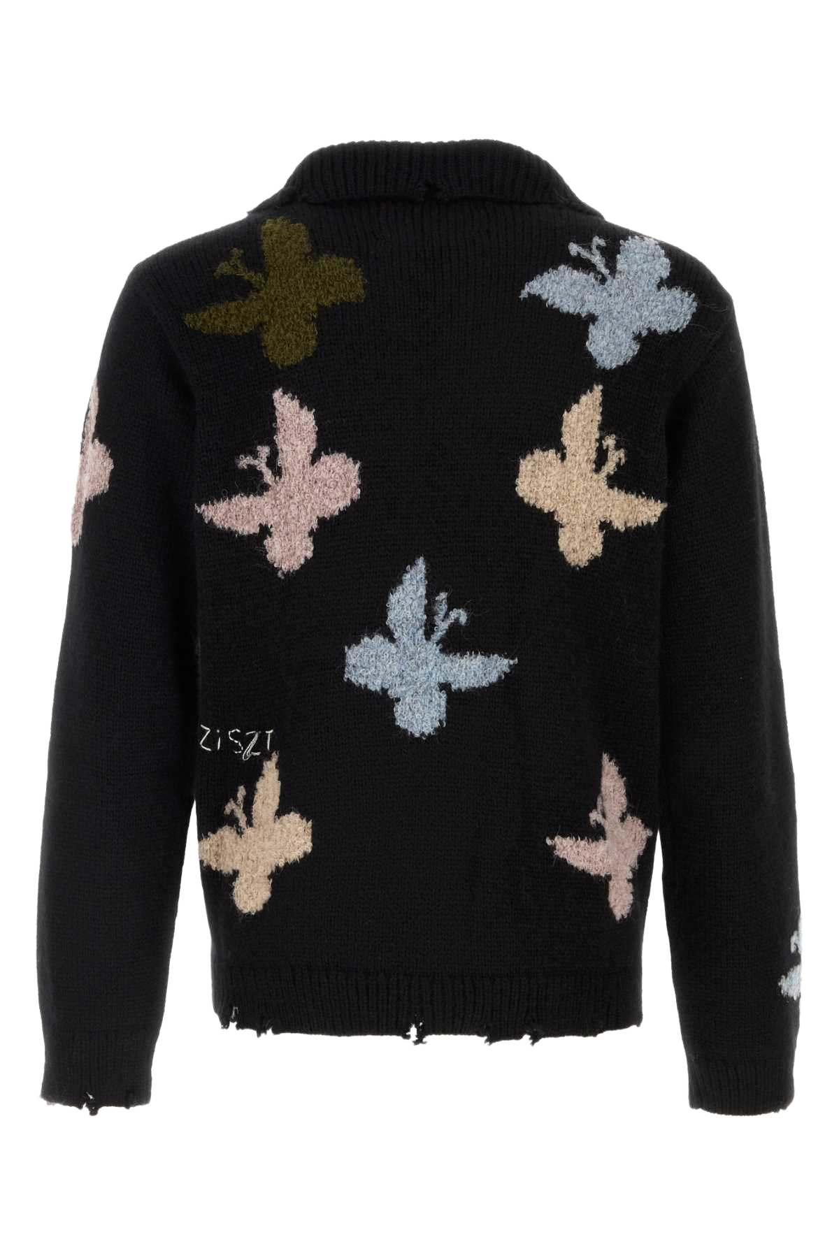 Black Alpaca Blend Bowrain Sweater Maglieria
