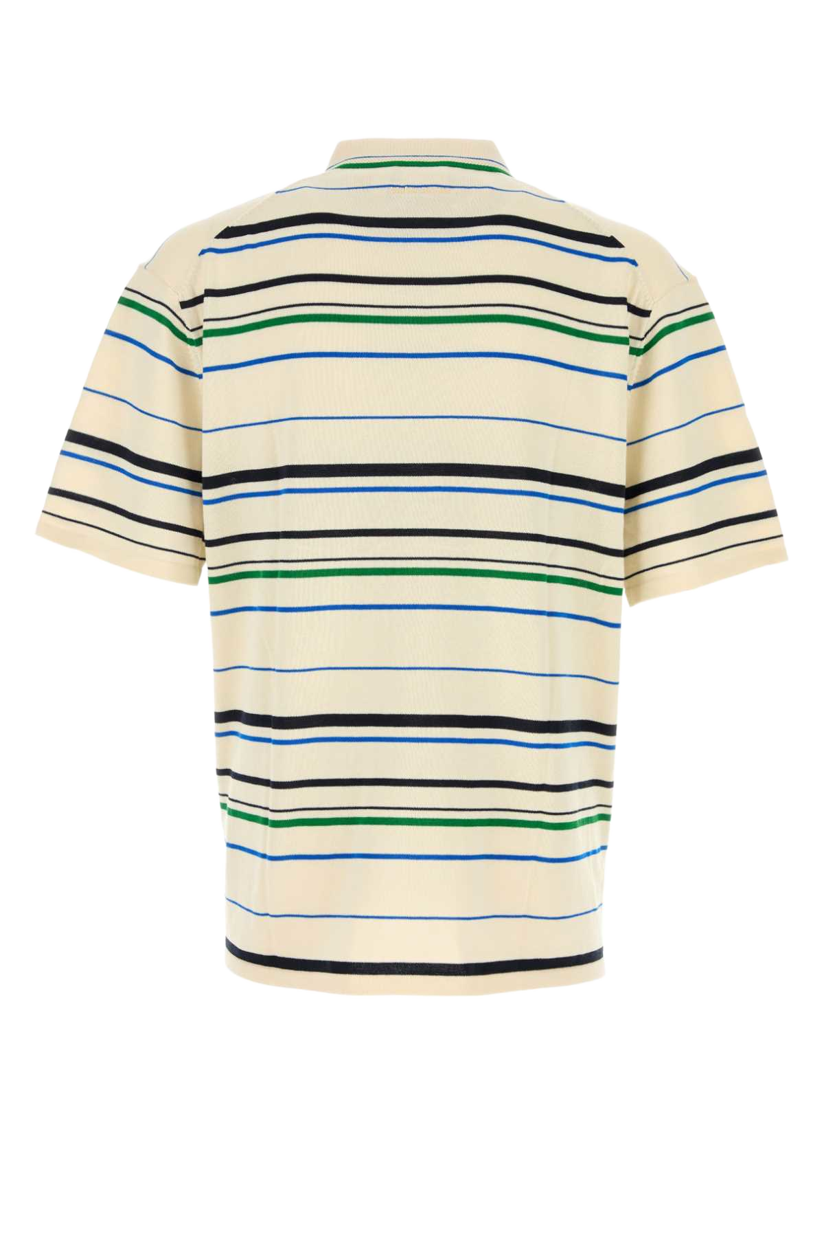 Embroidered Cotton Blend Wales Bonner X Adidas Polo Shirt Wonderwhitegreenbluebirdnightindigo Exterior: Polyester