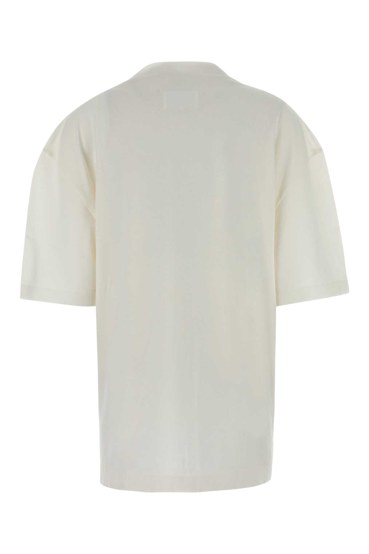 White Cotton Oversize T-Shirt Offwhite Exterior