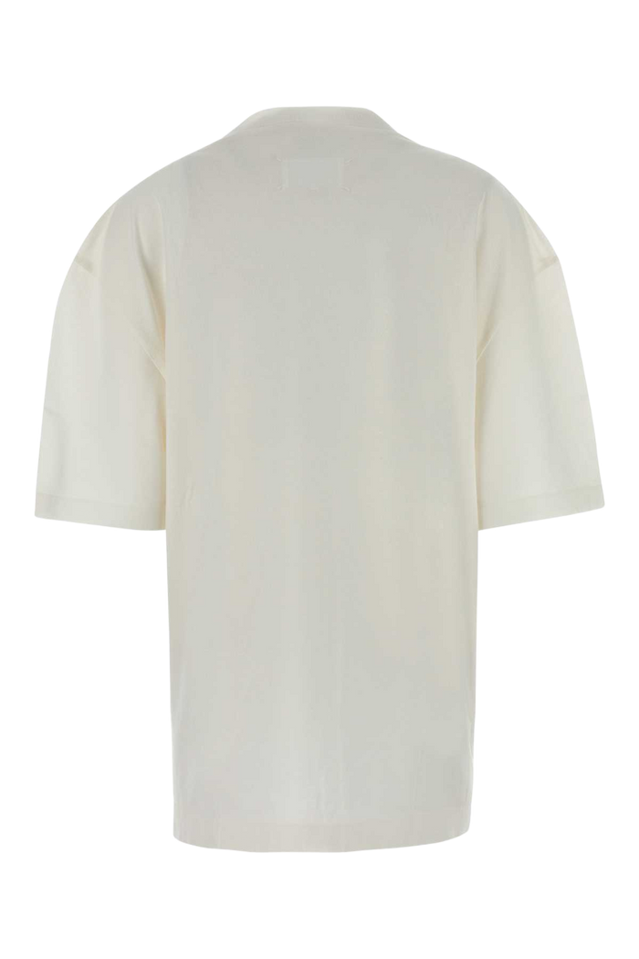 White Cotton Oversize T-Shirt Offwhite Exterior