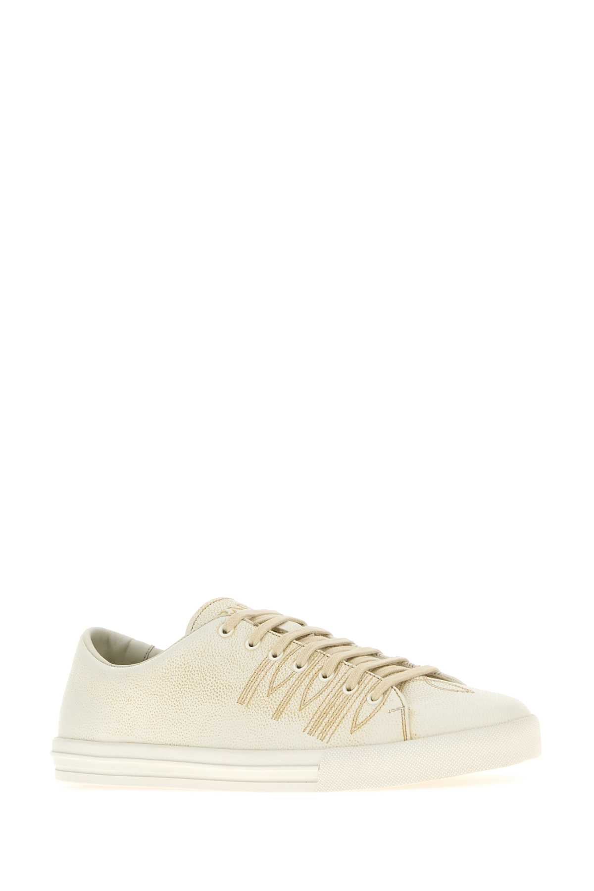 Ivory Leather Sneakers Talco Calfleather