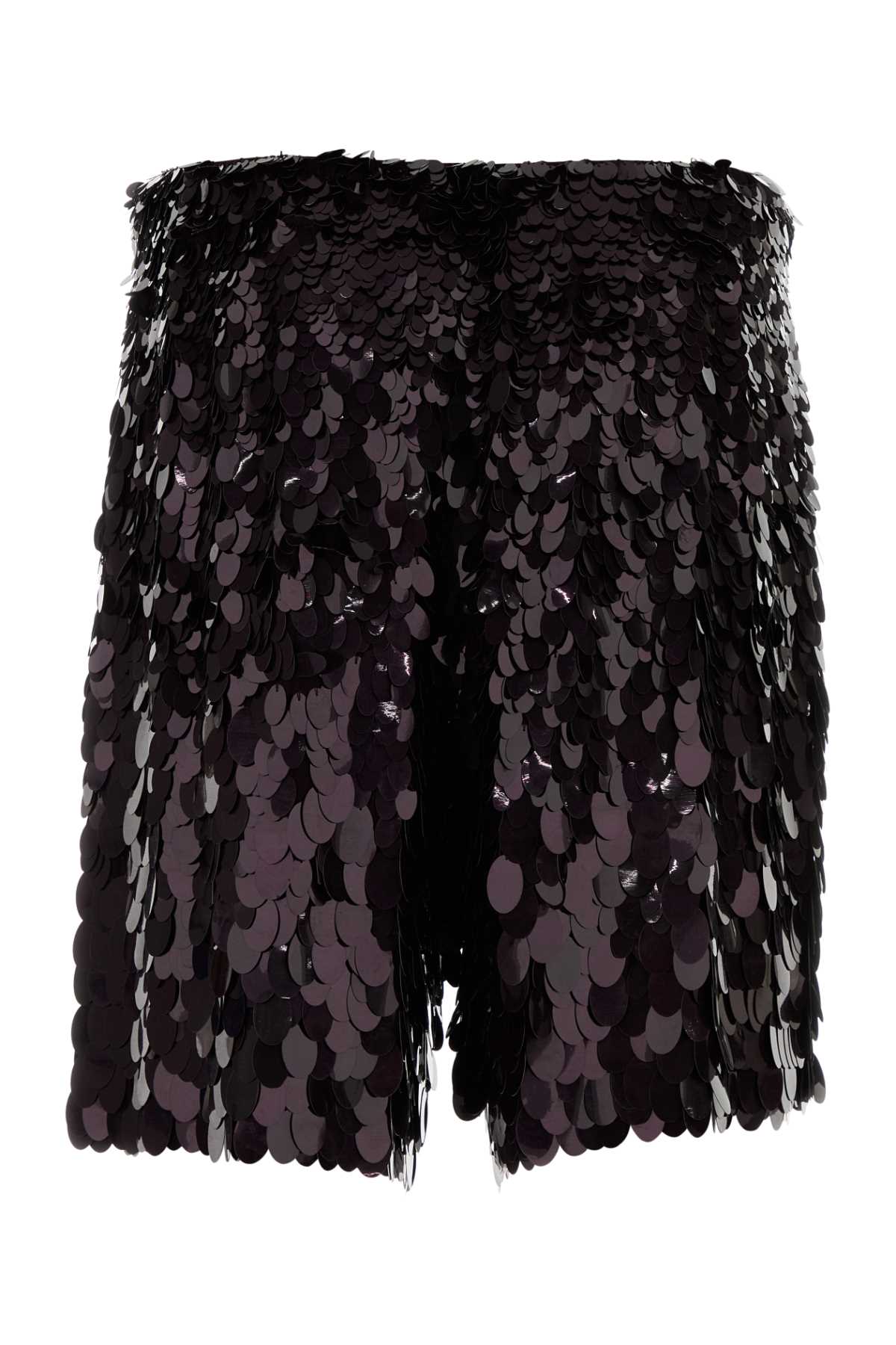 Embellished Crepe Piperi Bermuda Shorts Burgundy Exterior: Viscose