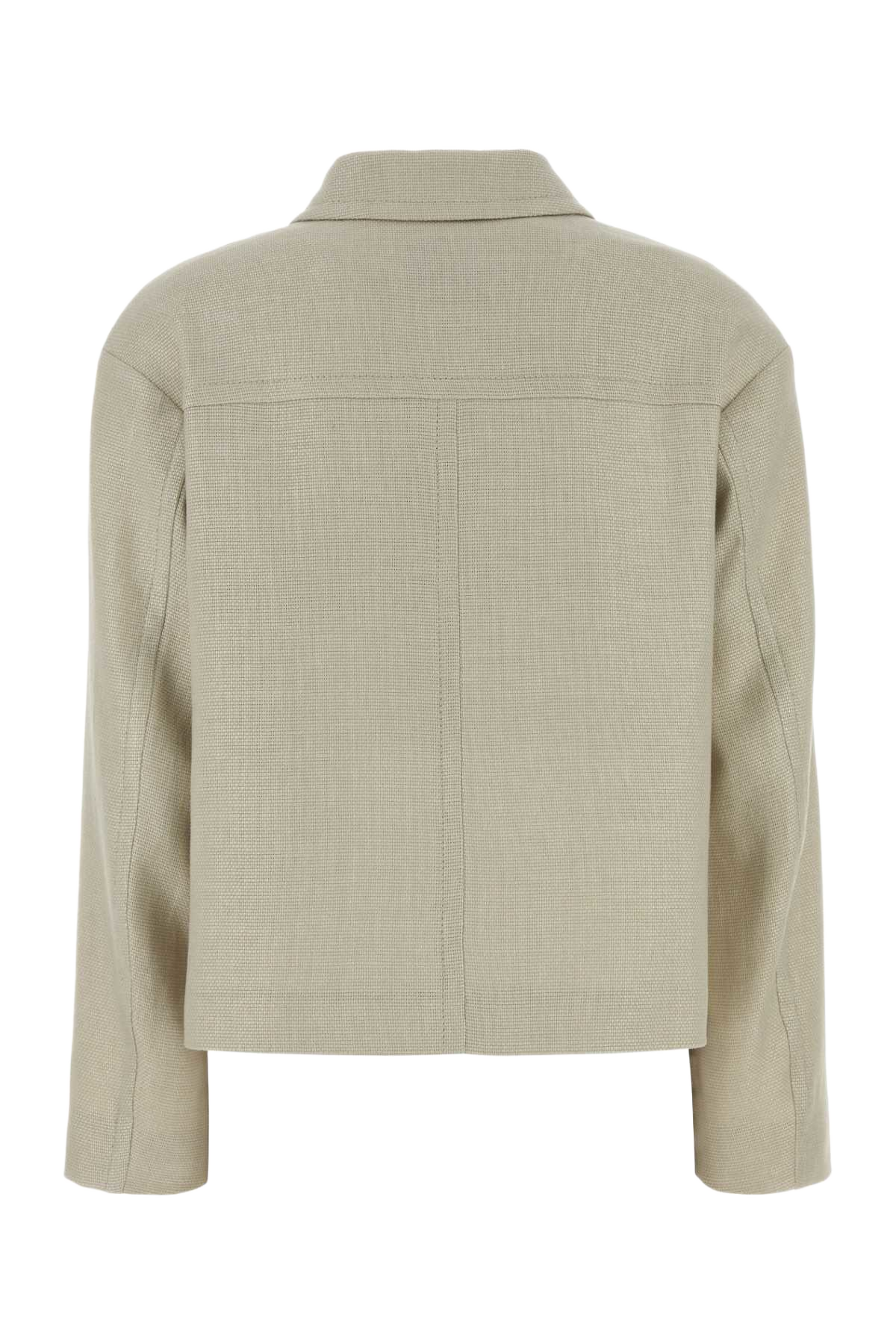 Sand Stretch Linen Blend Dattero Blazer Bianco Avorio Giacche E Gilet