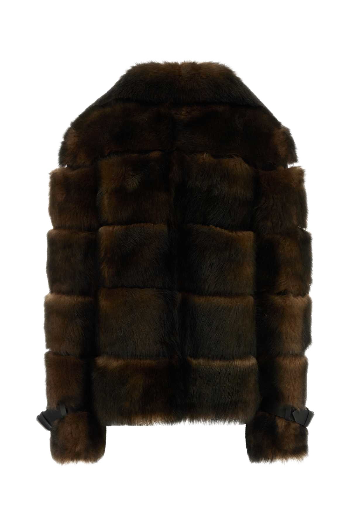 Brown Fur Black Exterior: Shearling Pellicce