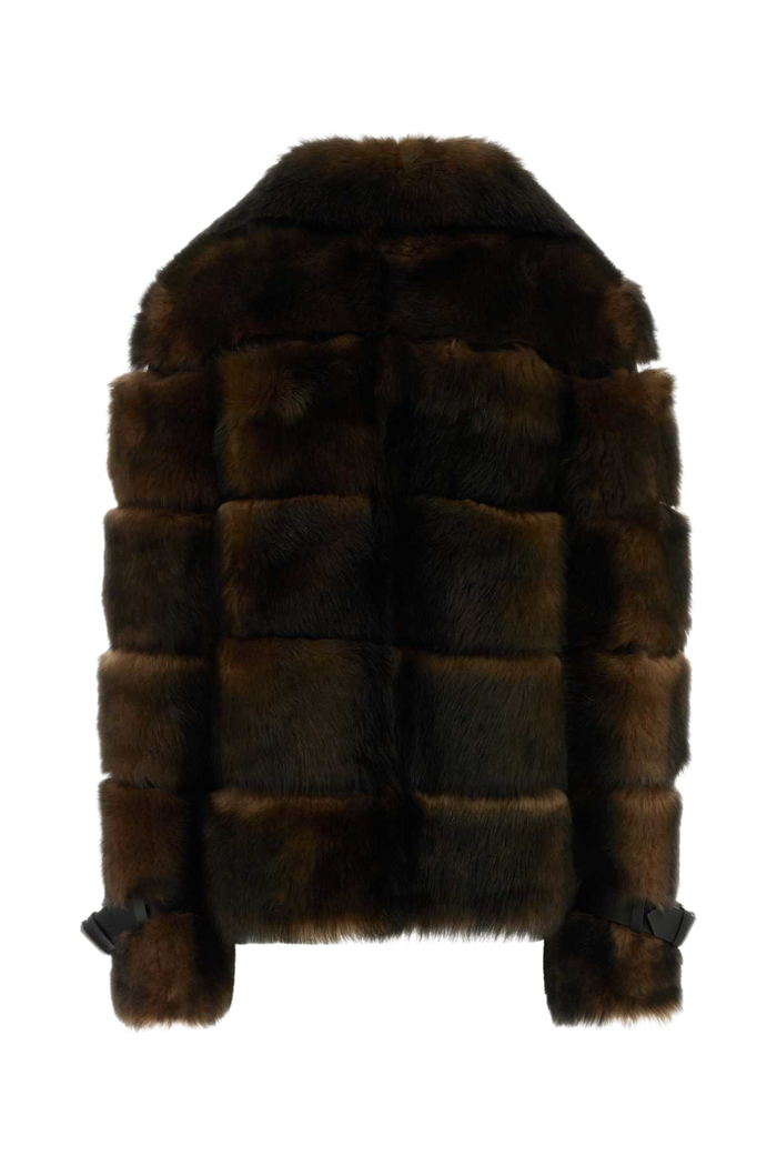 Brown Fur Black Exterior: Shearling Pellicce
