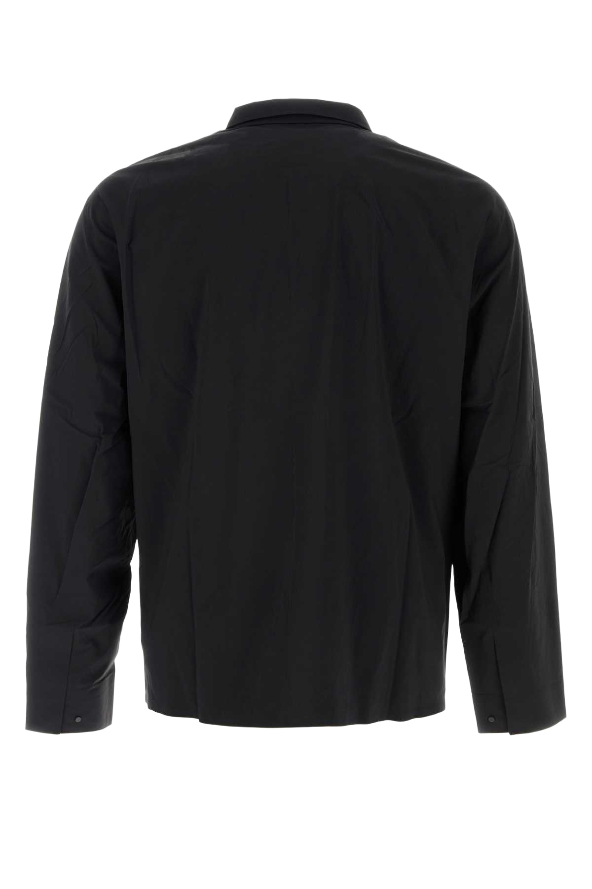 Black Stretch Nylon Metry Shirt Exterior: Elastane T-shirt