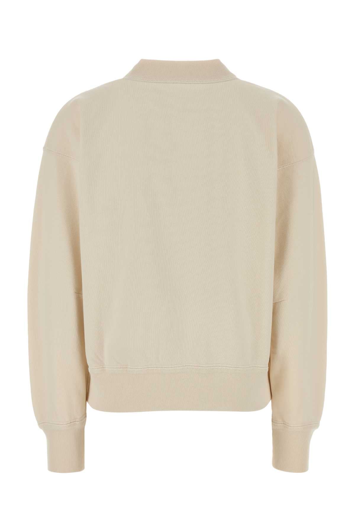 Cream Cotton Blend Moby Sweatshirt Ecru/pink Felpe