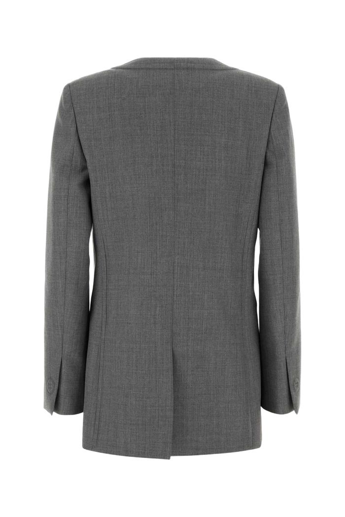 Grey Wool Blazer Grigio Giacche E Gilet
