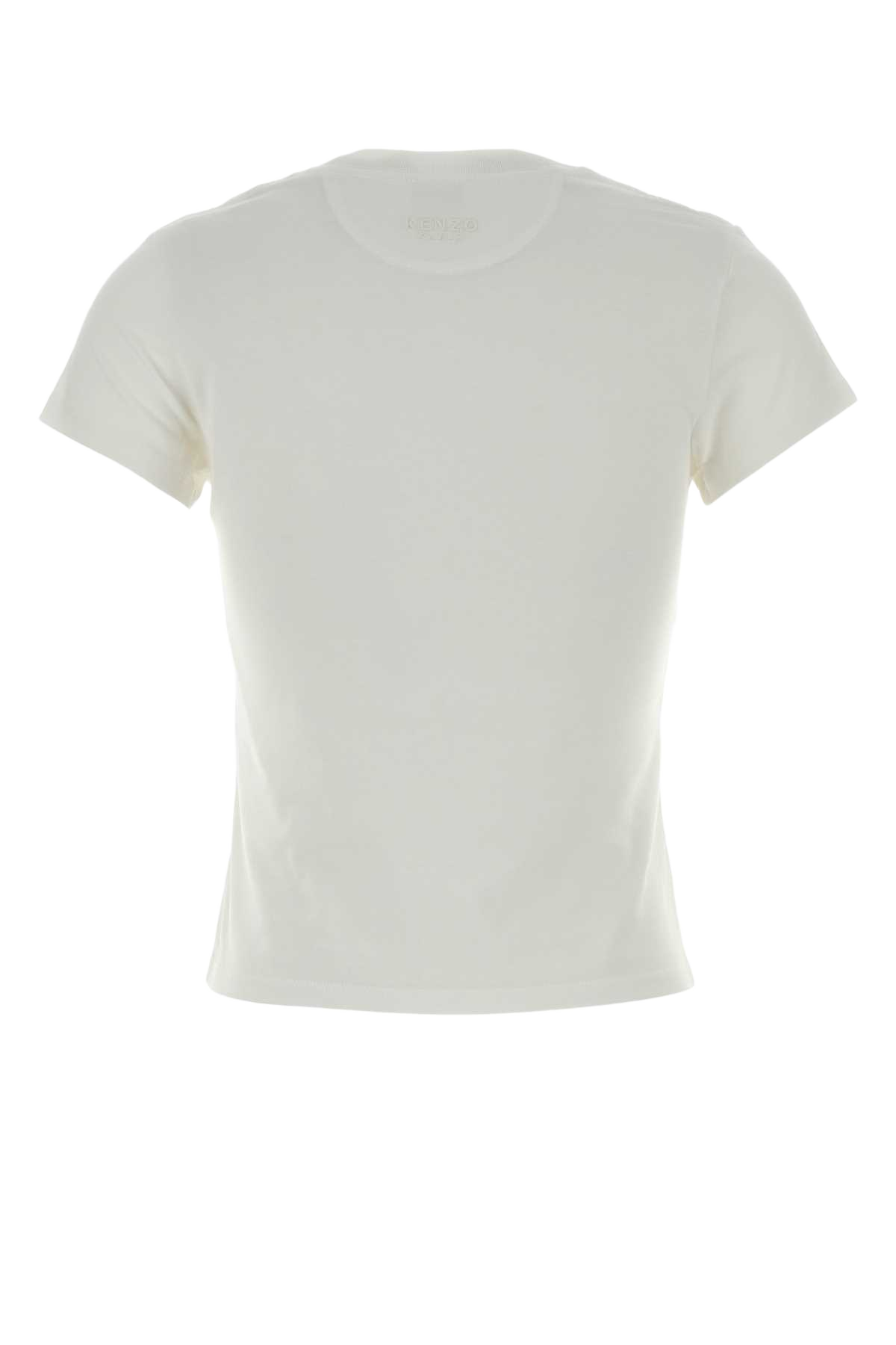 White Cotton T-Shirt Offwhite Exterior
