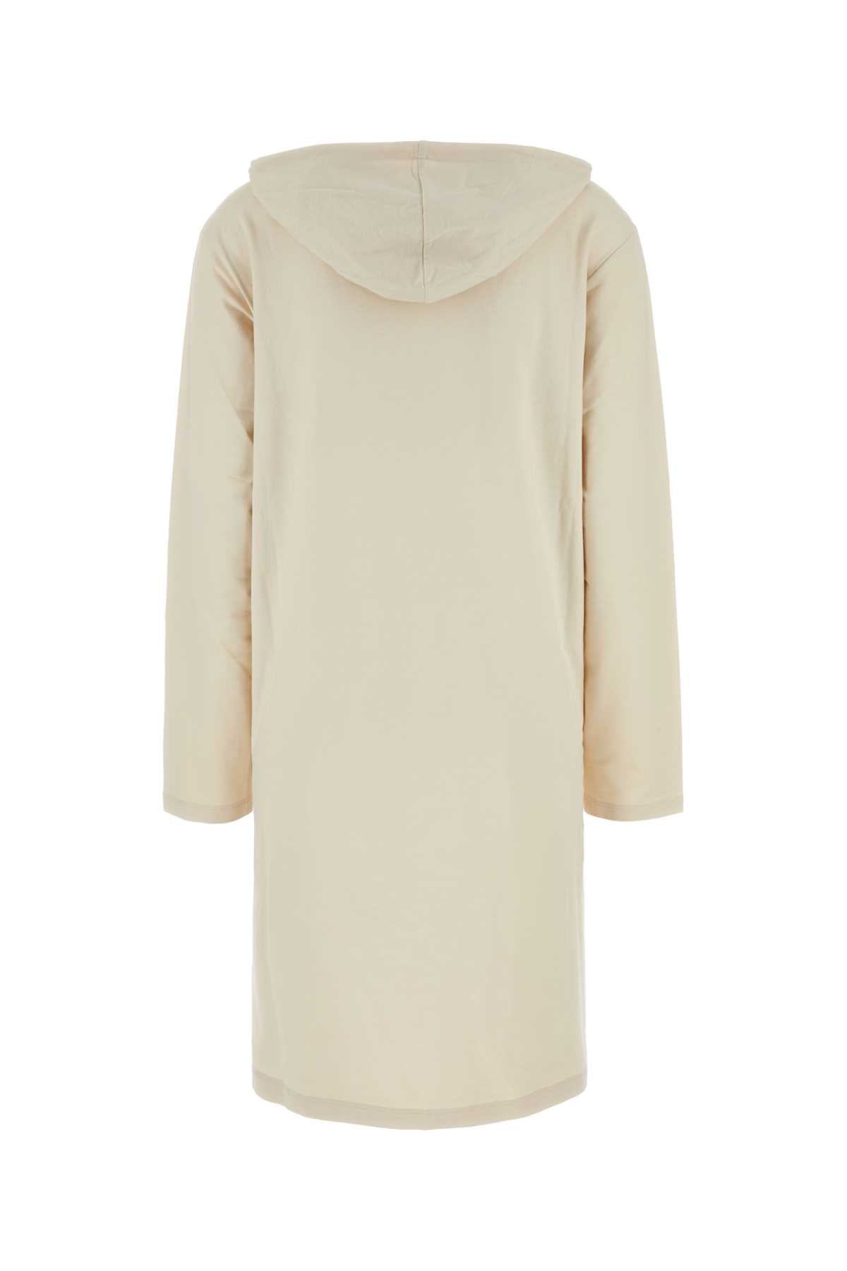 Cream Stretch Cotton Sweatshirt Dress Naturale Exterior: Elastane Abiti