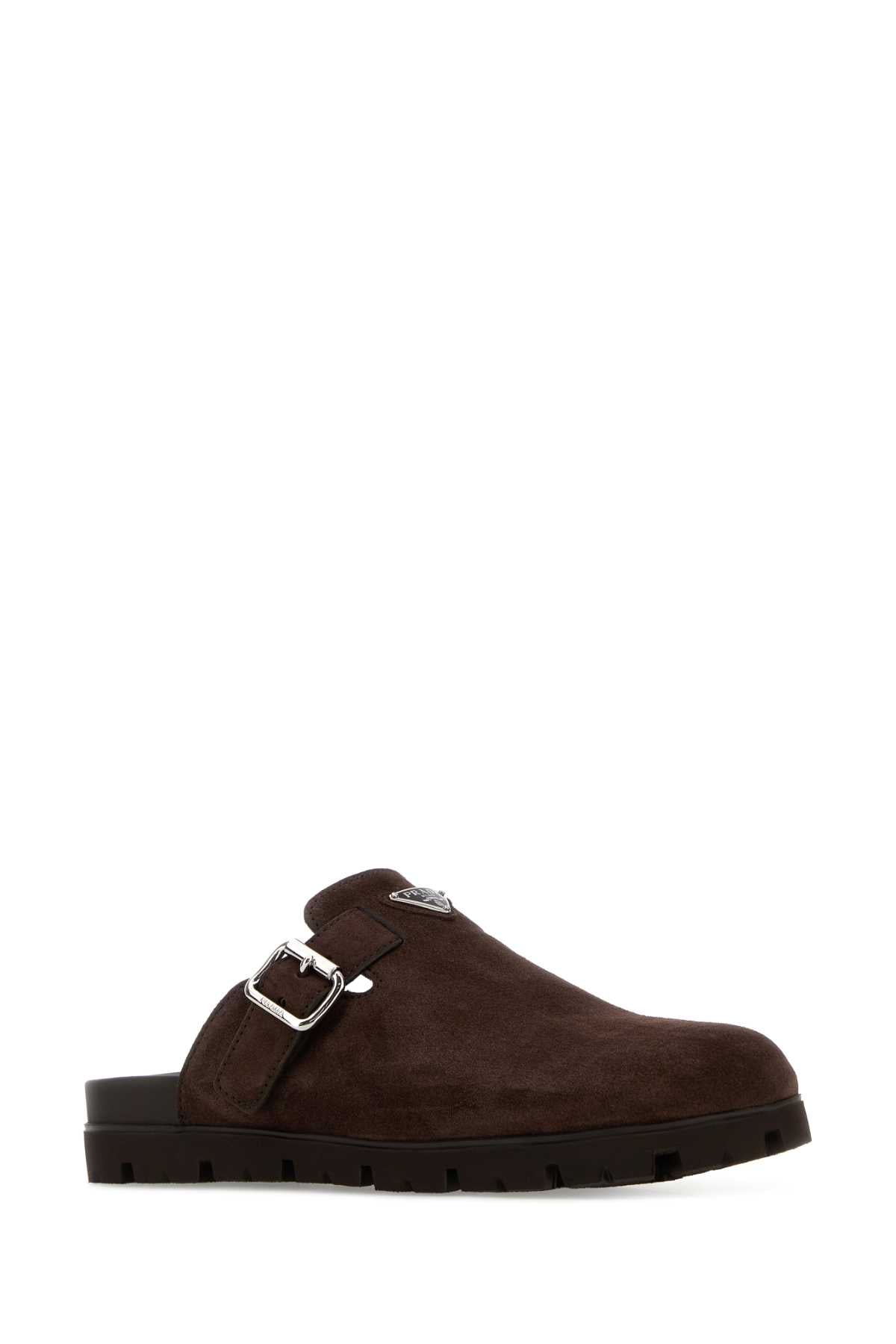 Dark Brown Suede Slippers Moro