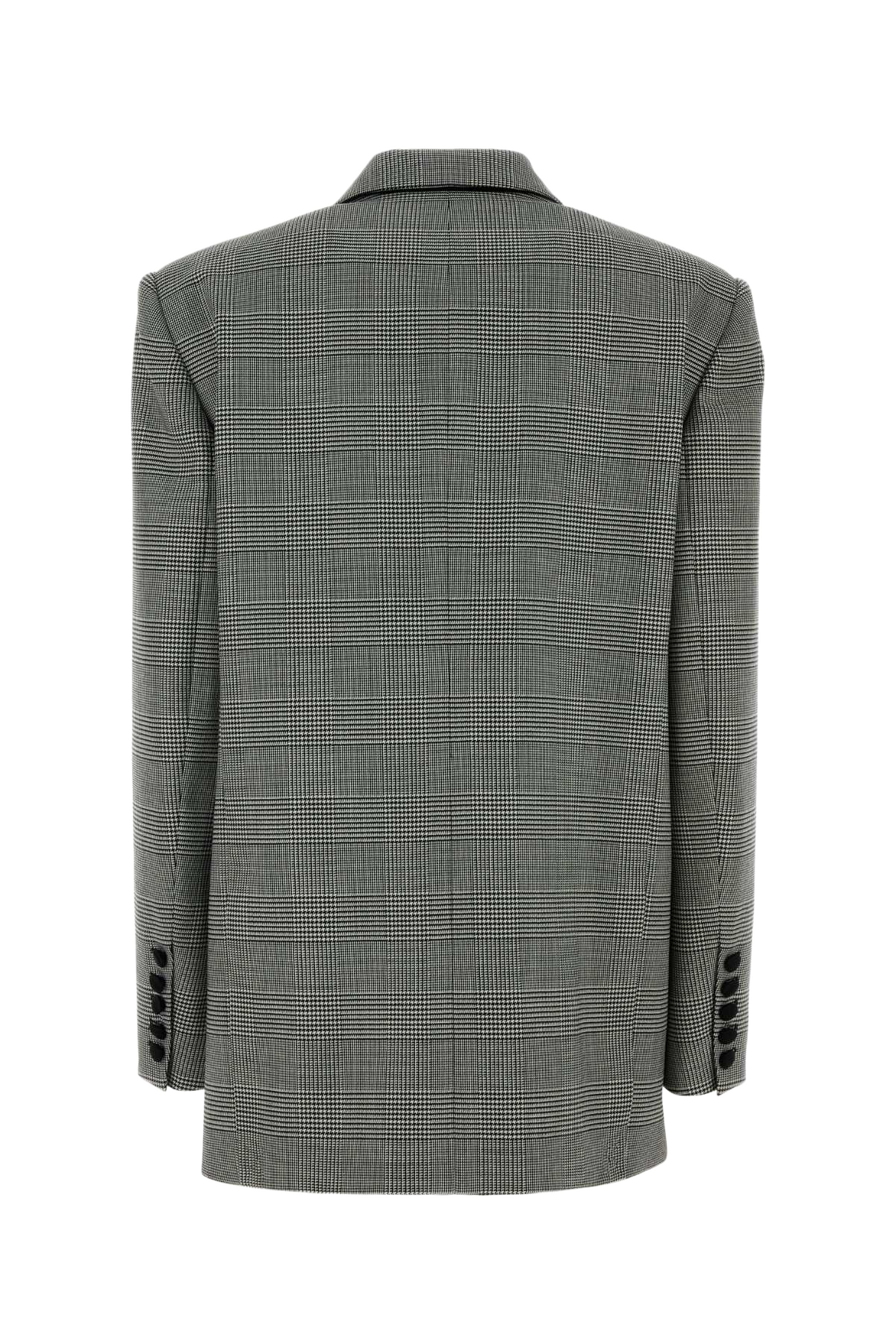 Embroidered Wool Blend Blazer Eab Noir/blanc Giacche E Gilet