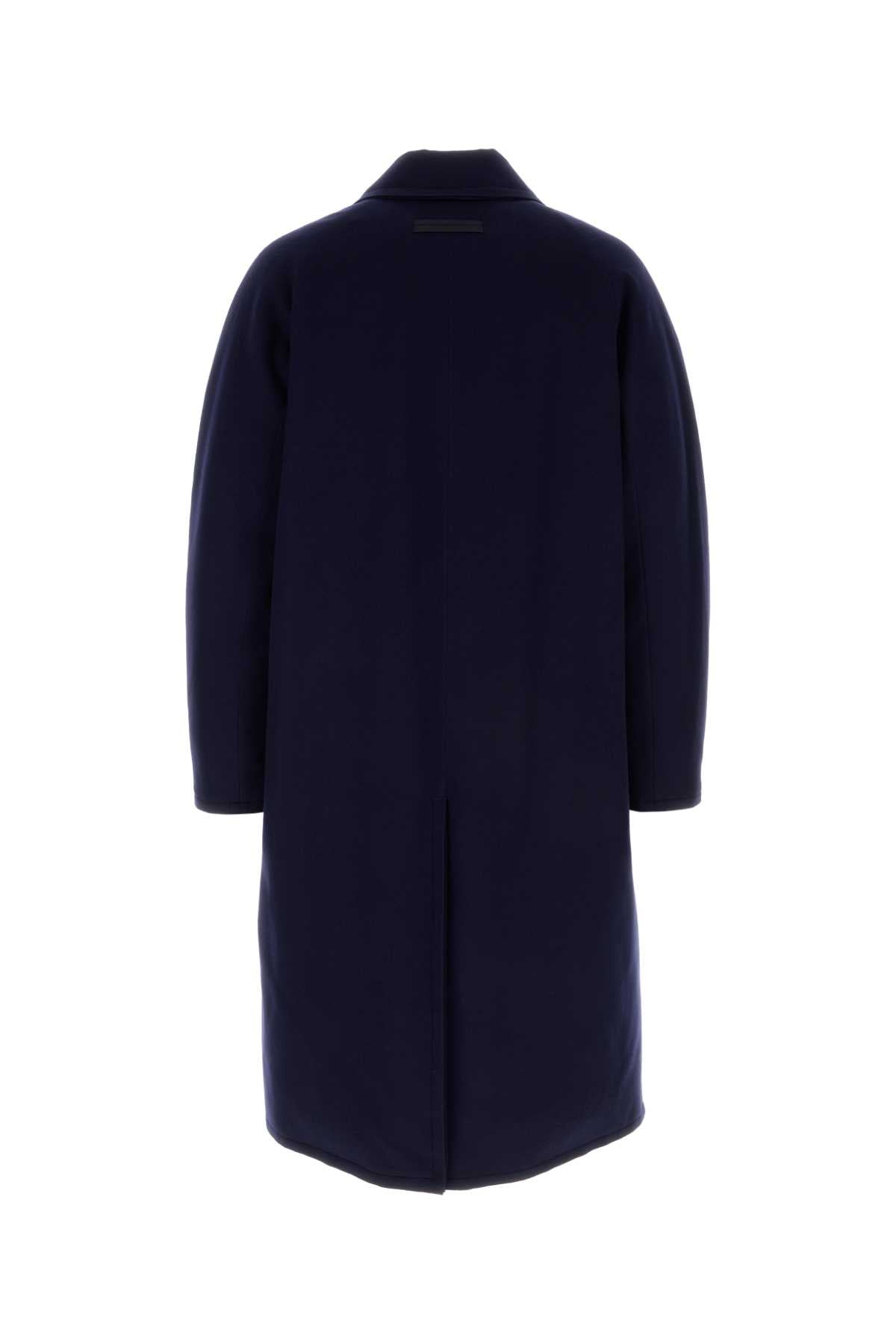 Navy Blue Wool Coat P08r Cappotti