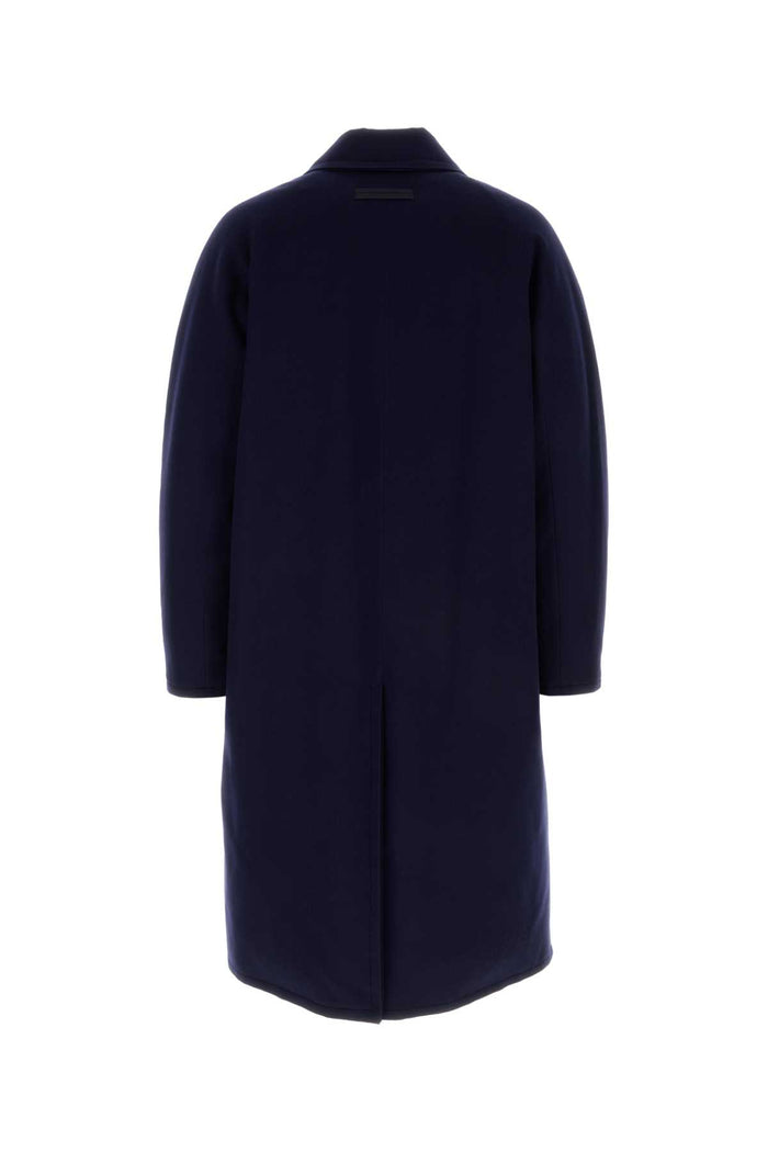 Navy Blue Wool Coat P08r Cappotti