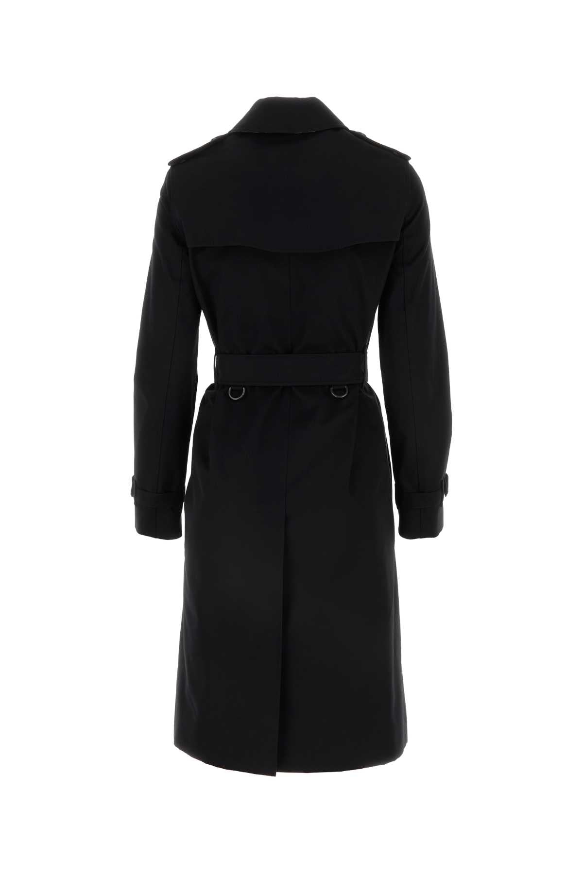 Black Gabardine Heritage Kensington Trench Coat