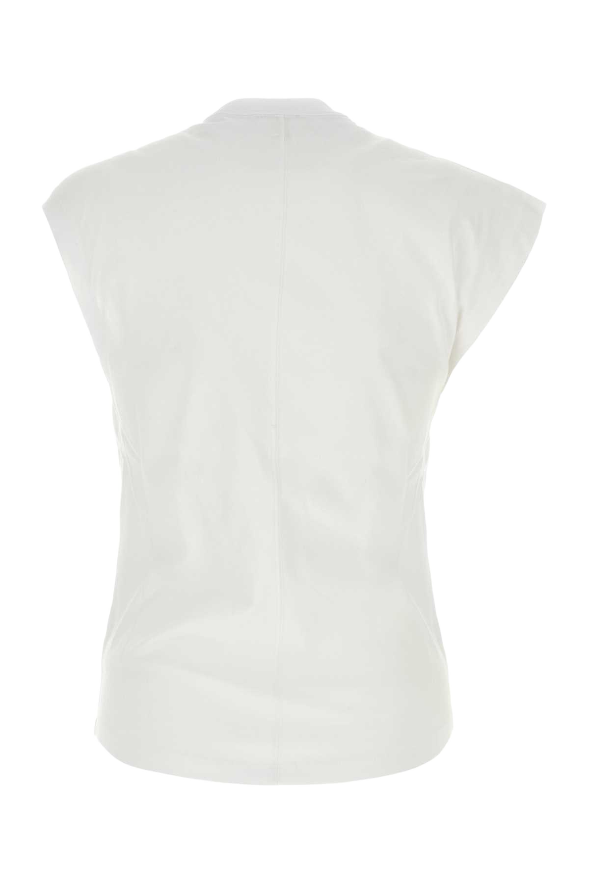 White Cotton Nayda T-Shirt Exterior