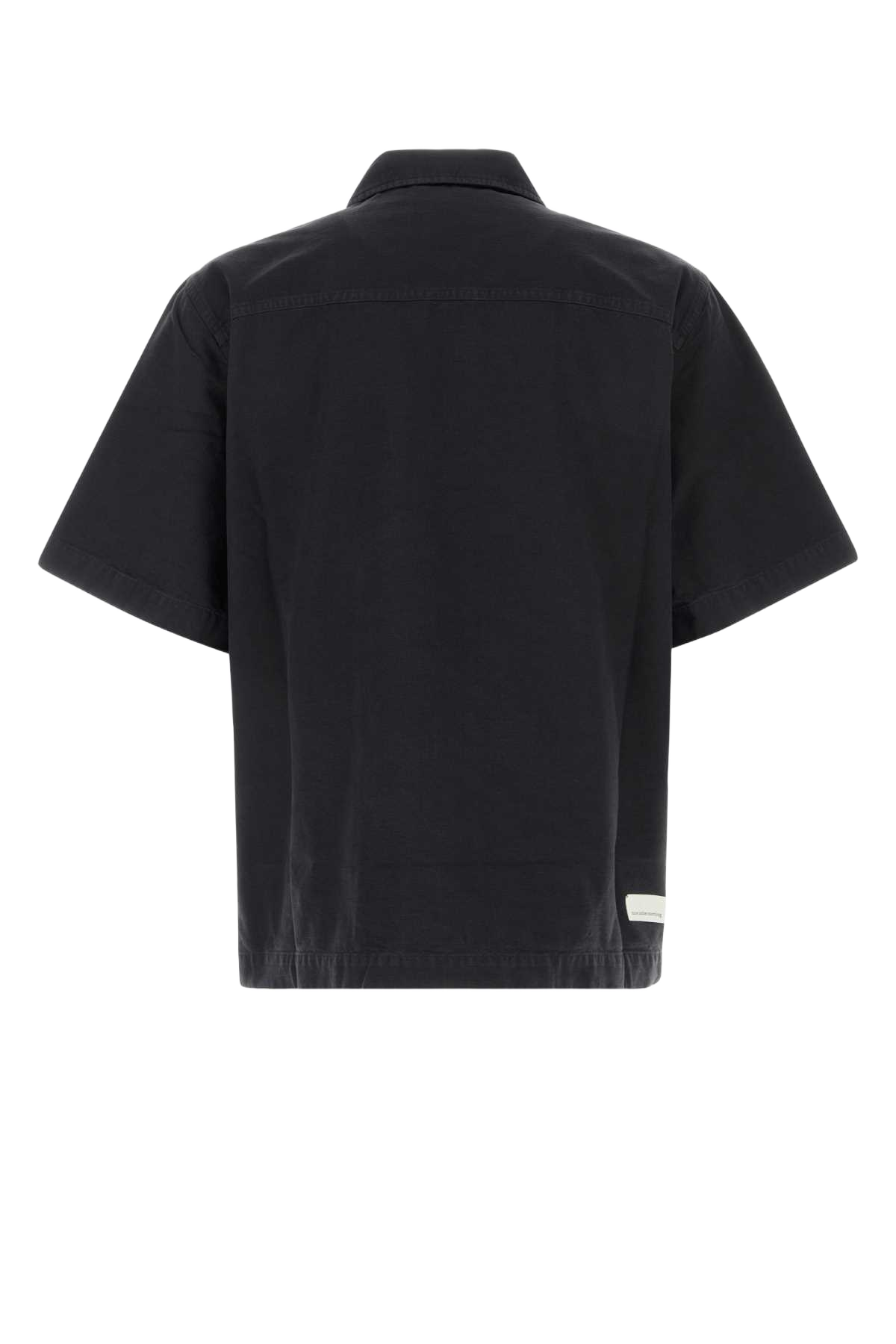 Midnight Blue Cotton Shirt Navy Exterior: Camicie