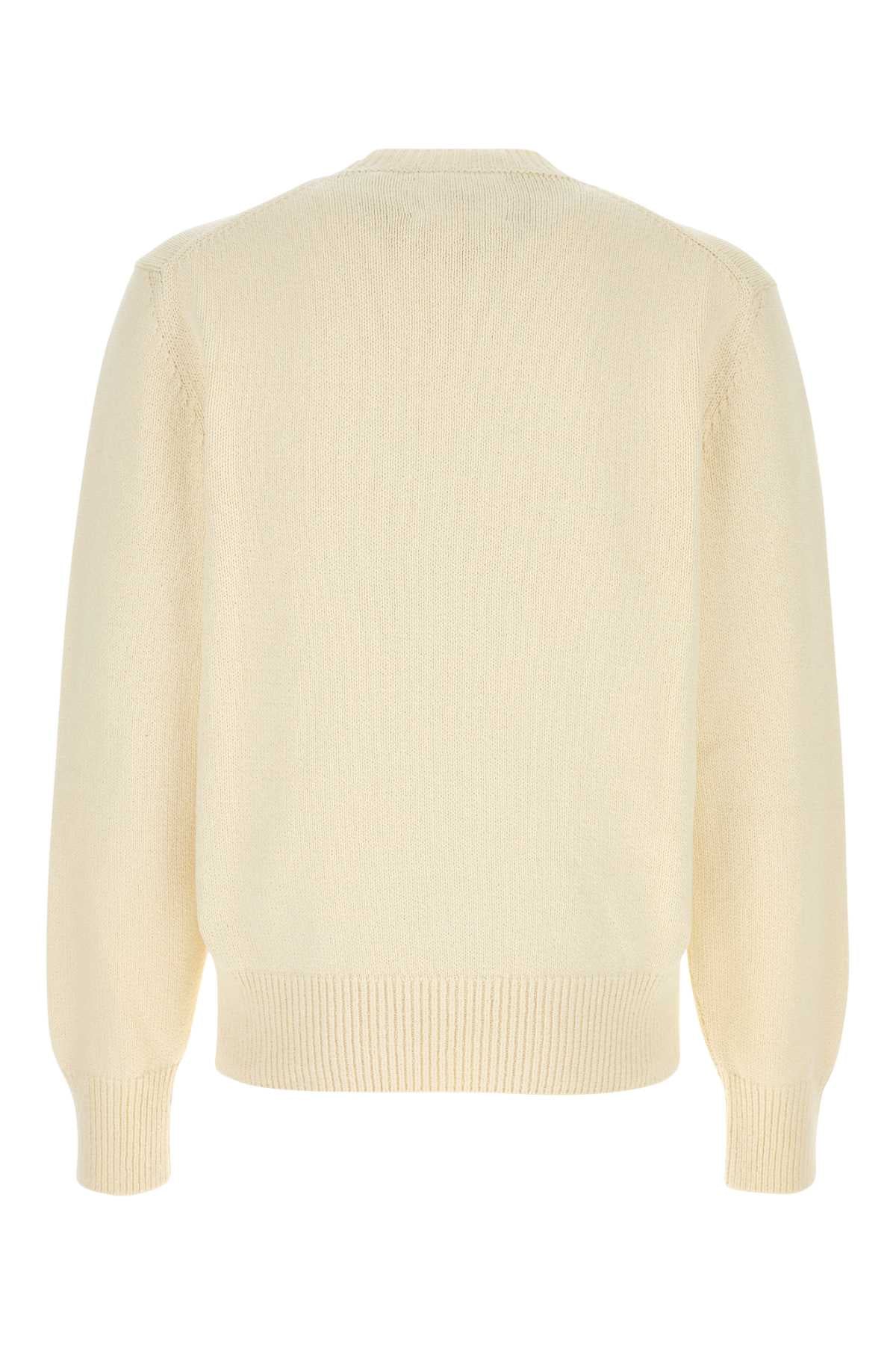 Ivory Cotton Sweater Piuma Cotone Maglie