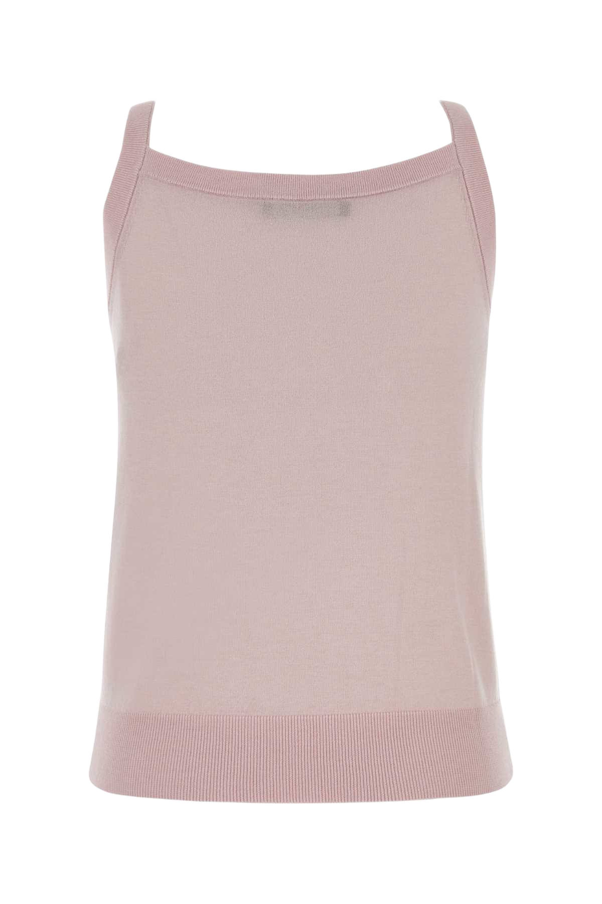 Pink Silk Lend Cosetta Tank Top Rosa Exterior: Wool Maglie